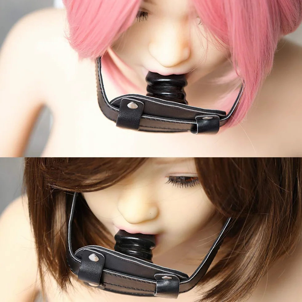 SXOVO Lockable Dildo Gag Bocca Gag Nero Fetish Bondage Restraint 10 cm