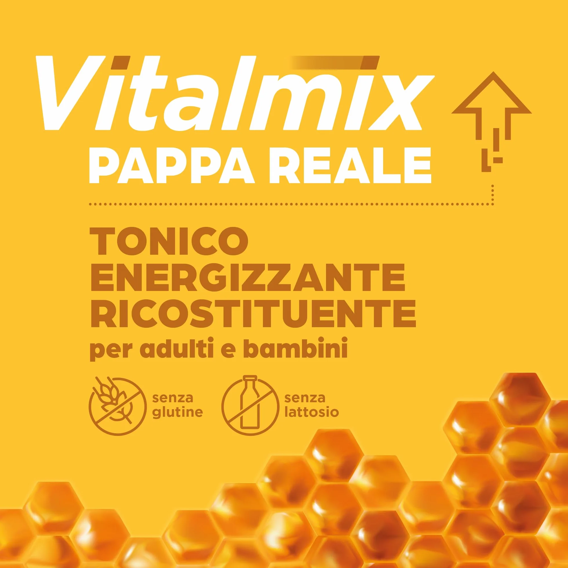 VITALMIX MONTEFARMACO Pappa Reale Integratore Alimentare Tonico Energizzante 10 Flaconcini Senza Lattosio Senza Glutine Gusto Miele