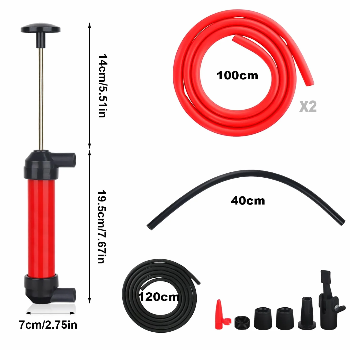 Pompa a Sifone Manuale,Pompa a Mano,Pompa Travaso Liquidi,Pompa a Sifone,Pompa Trasferimento Carburante a Sifone per Liquido Estrattore Tubo di Pompaggio