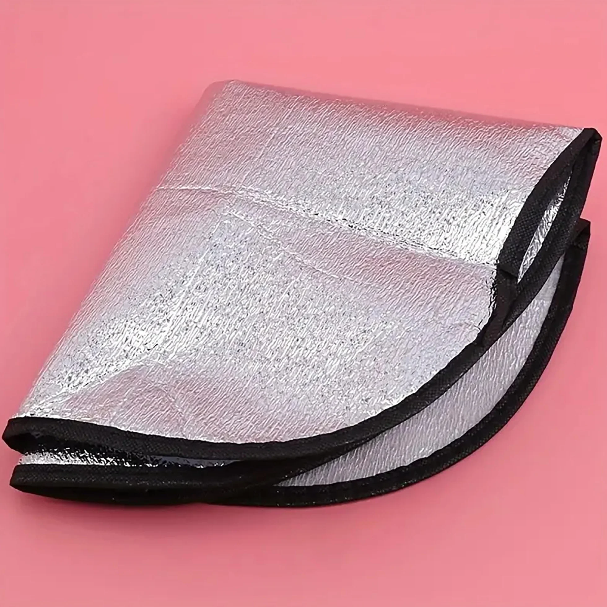 Coprivolante Termico Parasole 50x45 cm Alluminio Doppio Strato | Protezione Volante Auto dal Sole e dal Calore | Universale Antisurriscaldamento Facile da Applicare e Rimuovere