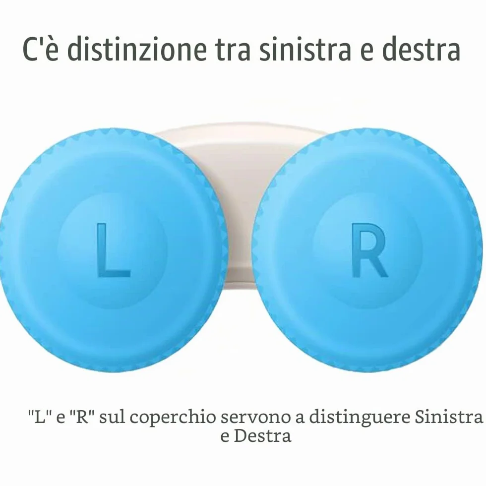 Custodia per Lenti a Contatto 6 Pezzi, Scatola Porta Lenti con Tappi Sinistro/Destro