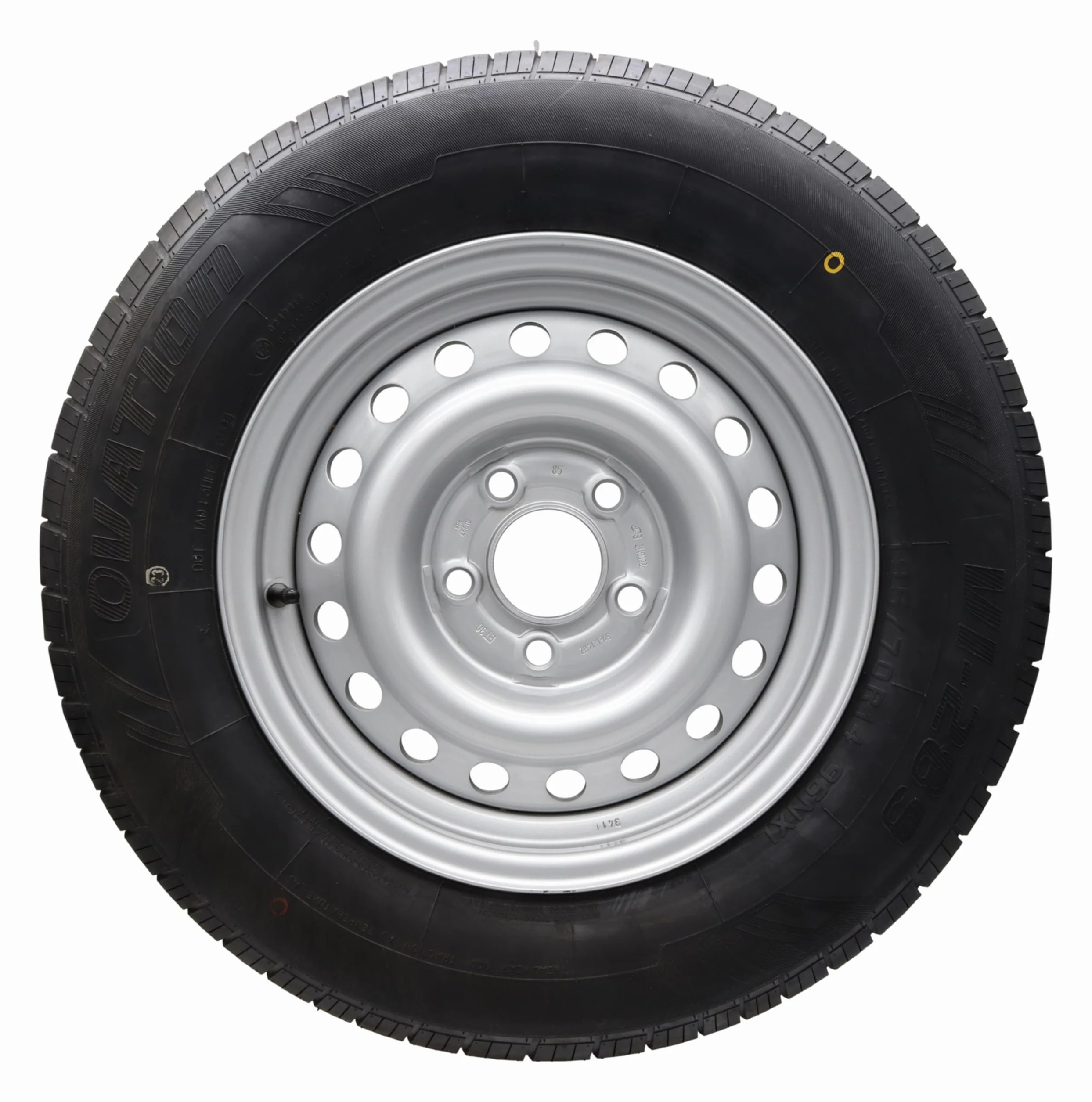 p4U - Ruota completa per rimorchio, pneumatico 195/70R14, 112 x 5, 710 kg, diametro 14', 96N, per roulotte e caravan