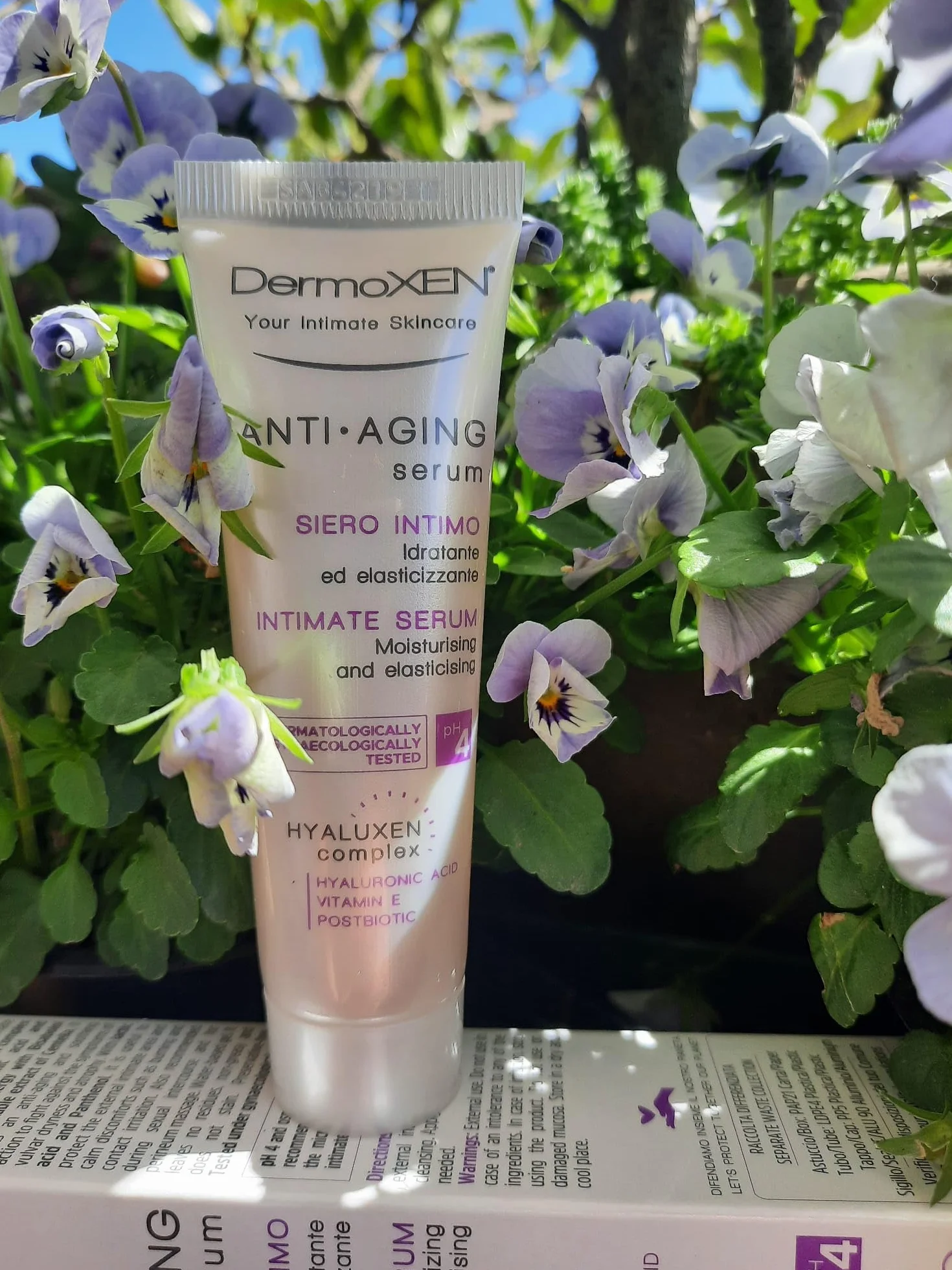 DERMOXEN Gel Intimo con Acido Ialuronico e Acido Lattico 30ml Idratante Lenitivo Antiage