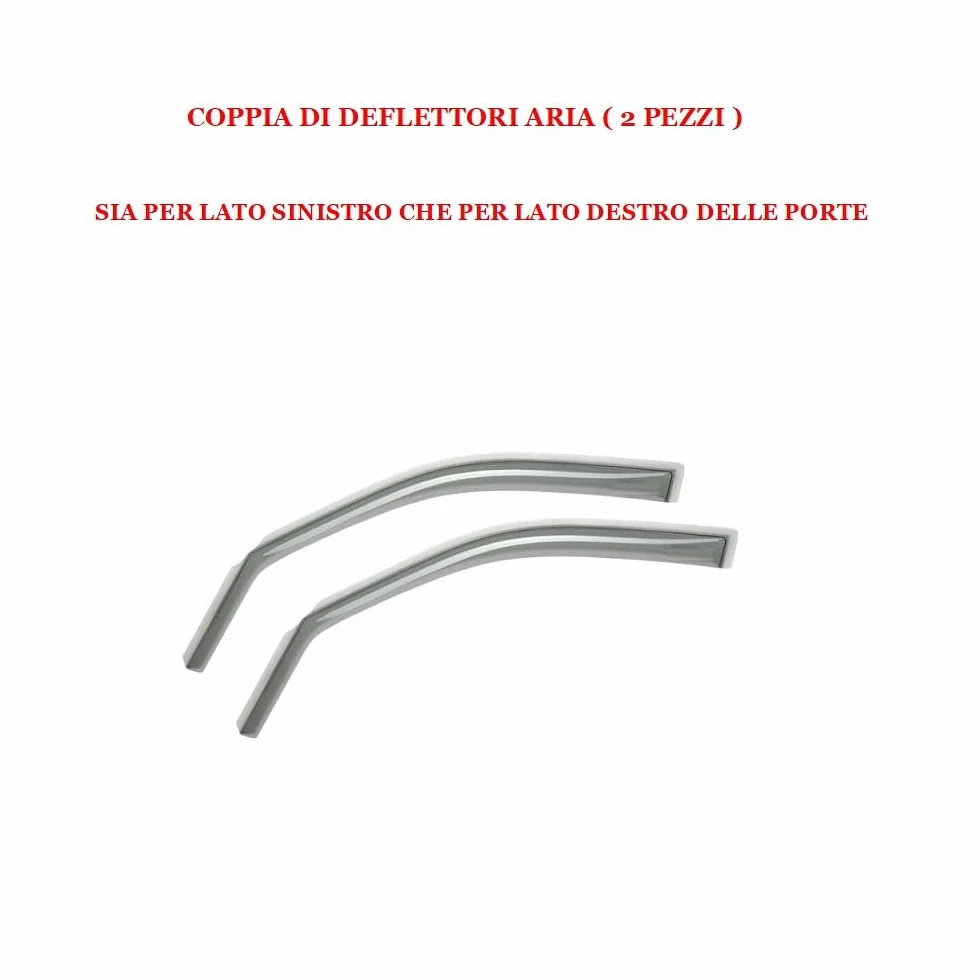 COMPATIBILE CON FIAT 500 3P 16 in poi 12.809 DEFLETTORE ARIA ANTIVENTO PER VETRO AUTO (2 PEZZI) COPPIA DI DEFLETTORI ANTERIORI PER PIOGGIA E VENTO FARAD