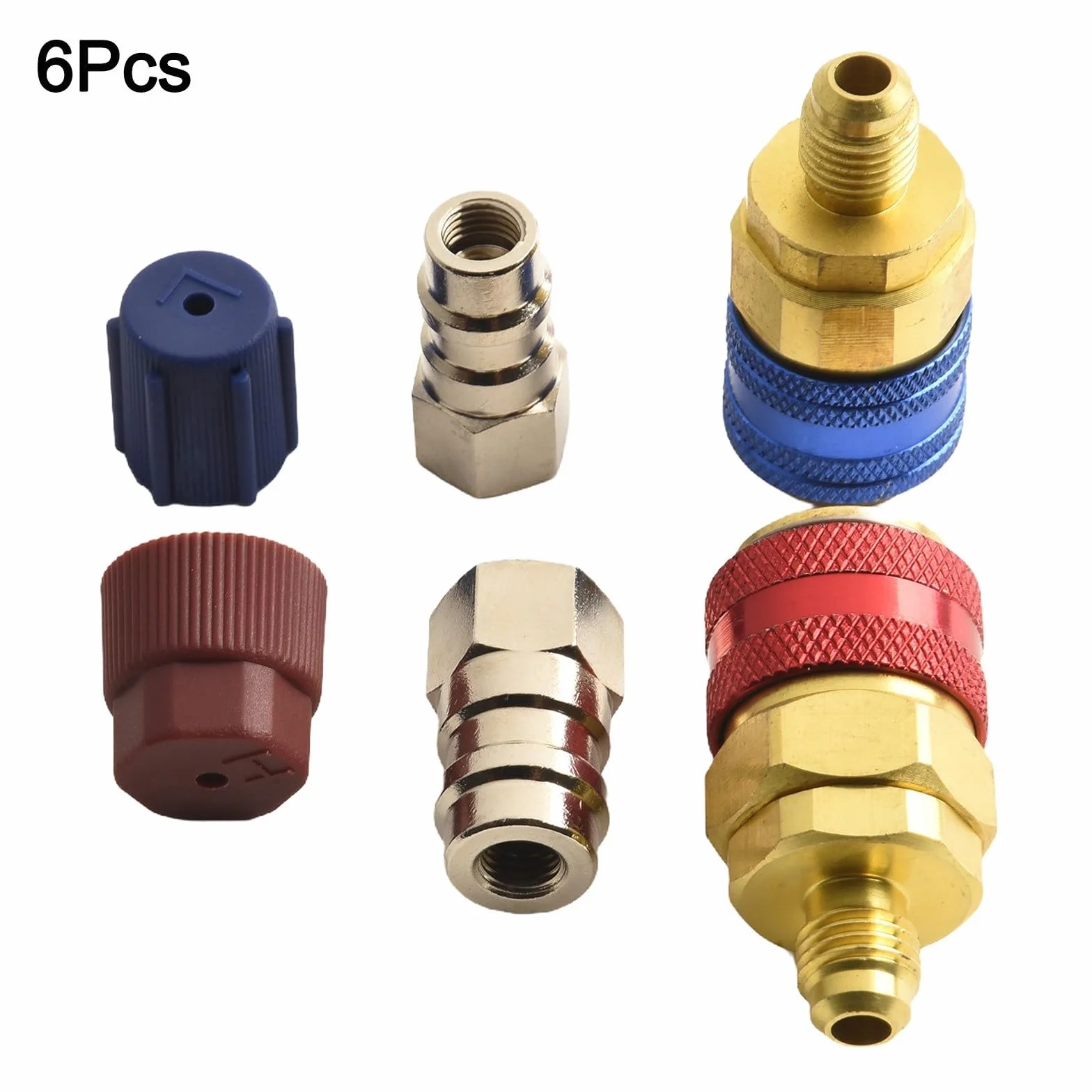 R134a A/C Accoppiatore Rapido Set Estensione Laterale Alto Basso Per Manifold Manometro 180° Connettori Rossi Auto Condizionamento
