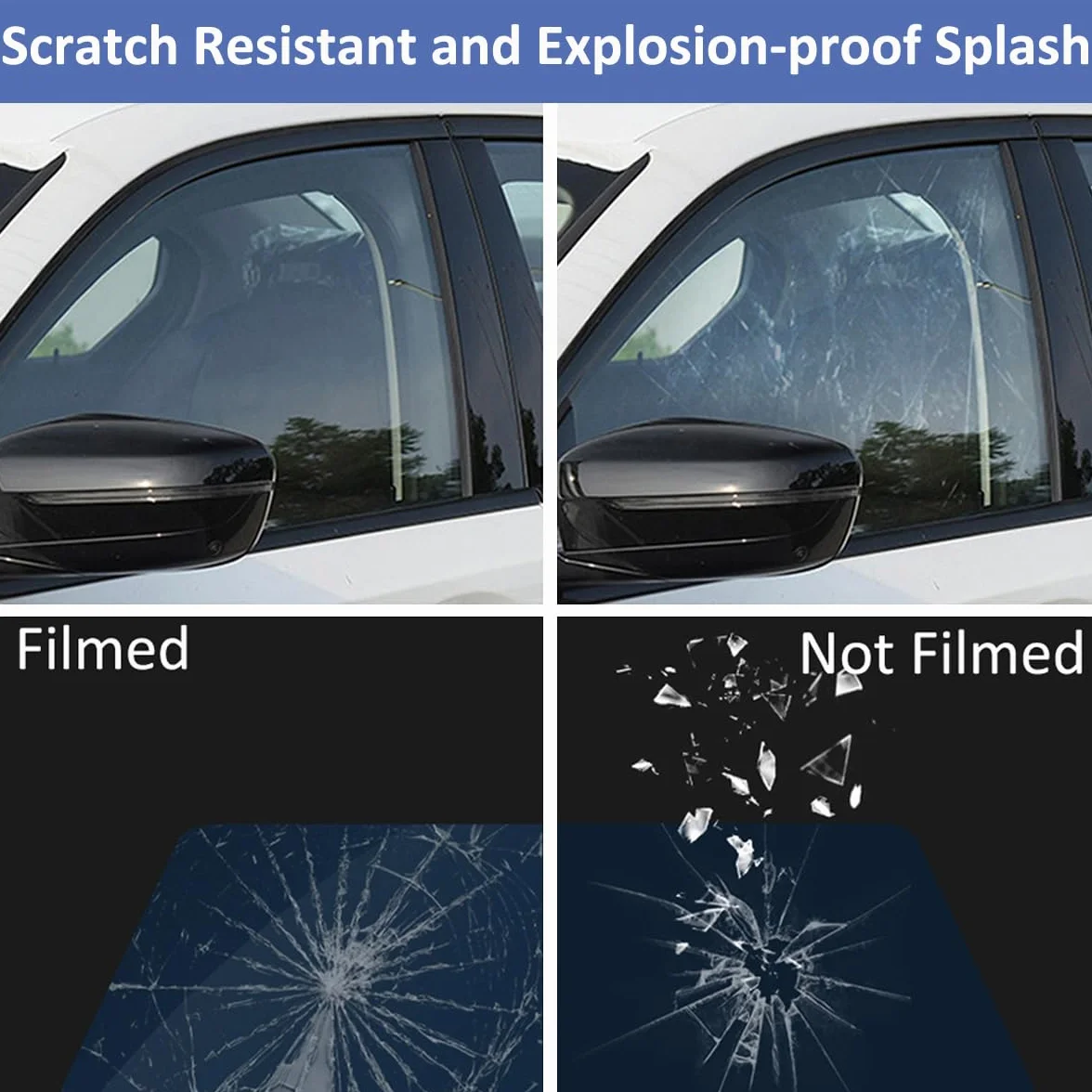 ETOPARS 76cm x 500cm 70% VLT Pellicola Oscurante per Vetri Auto Pellicole per Vetri Pellicola Finestra Pellicola Autoadesiva Protezione Solare Controllo del Calore Fumo