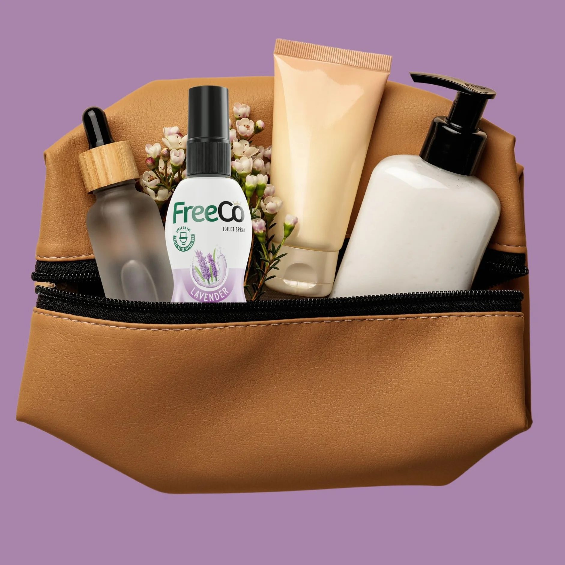 FreeCo Spray WC Blocca Odori Pre-uso Oli Essenziali Naturali Confezione 3x60 ml Fragranza Lavanda