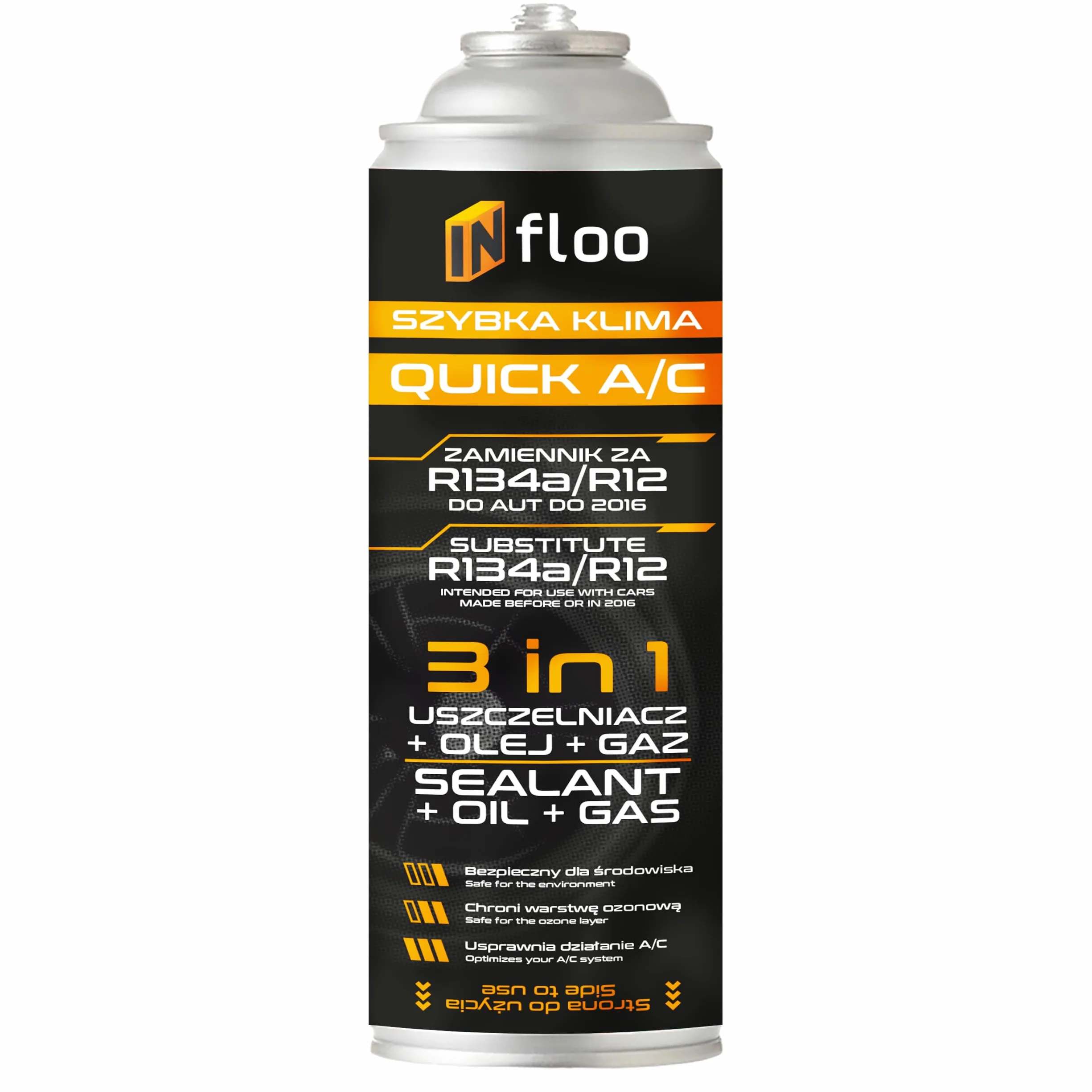 Quick A/C 3in1 R134a Refrigerant 205g Cavo Manometro Guanti Auto do 2016
