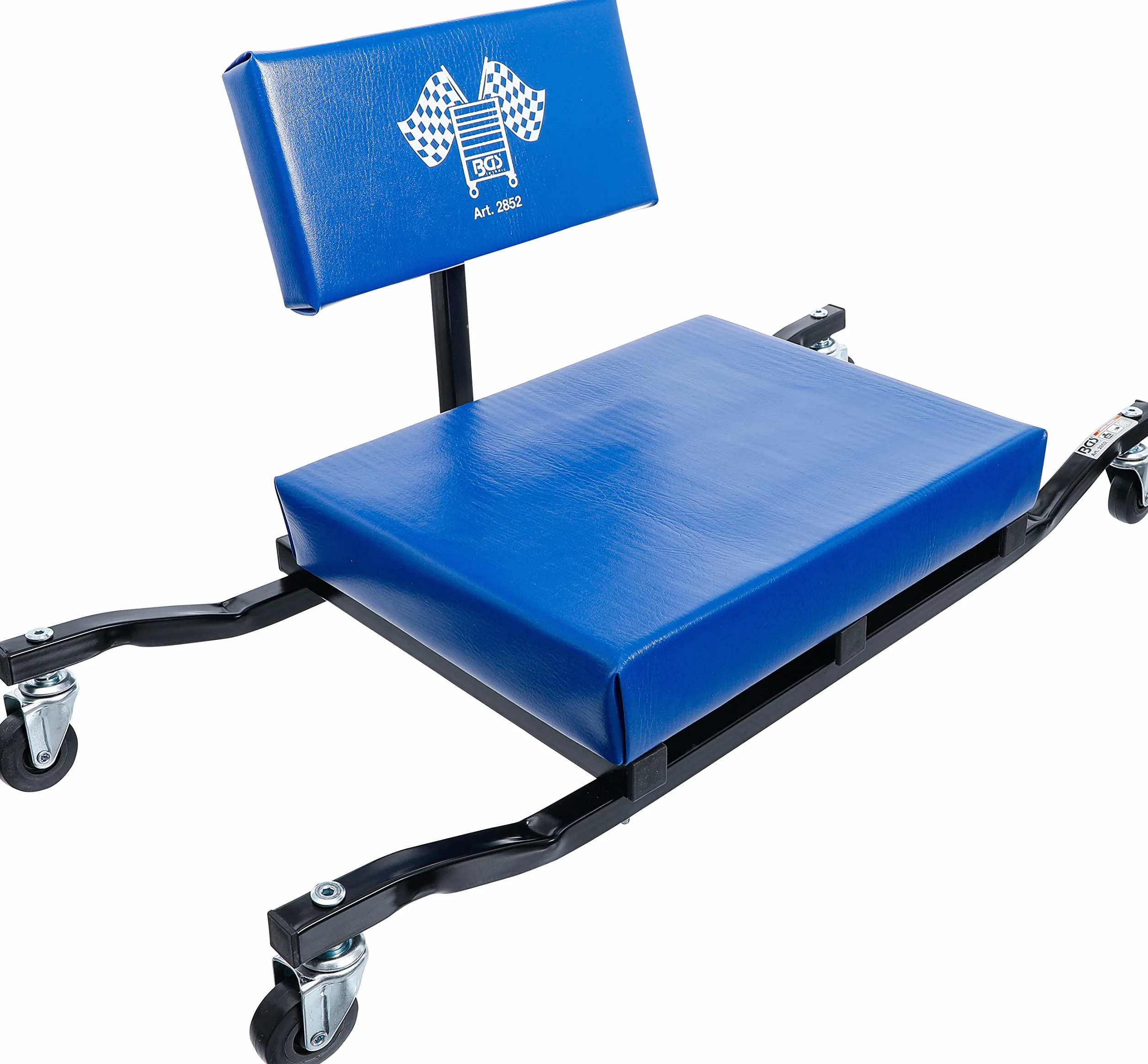 BGS 2852 Sgabello da officina con rotelle extra piatta