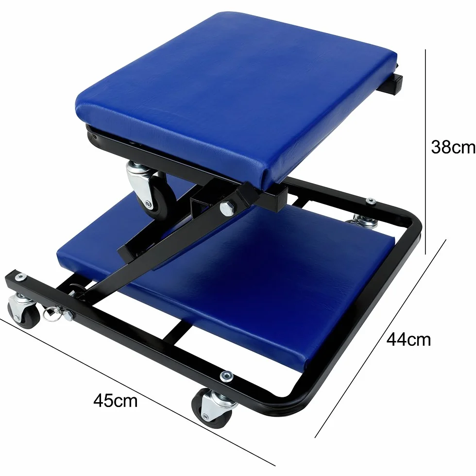 Deuba® 2in1 Carrello sotto Auto Sgabello da Officina Lettino Sottomacchina Carico Max 150 kg Pedana Montaggio Riparazioni Meccanico con 6 Ruote