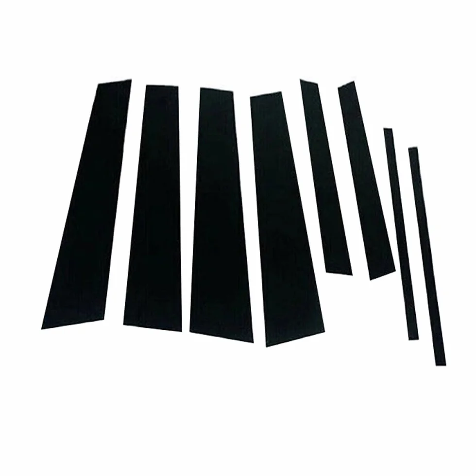 Oulesh BMW X5 E70 2007-2013 Rivestimento Montante Portiera 8 Pezzi Nero Lucido