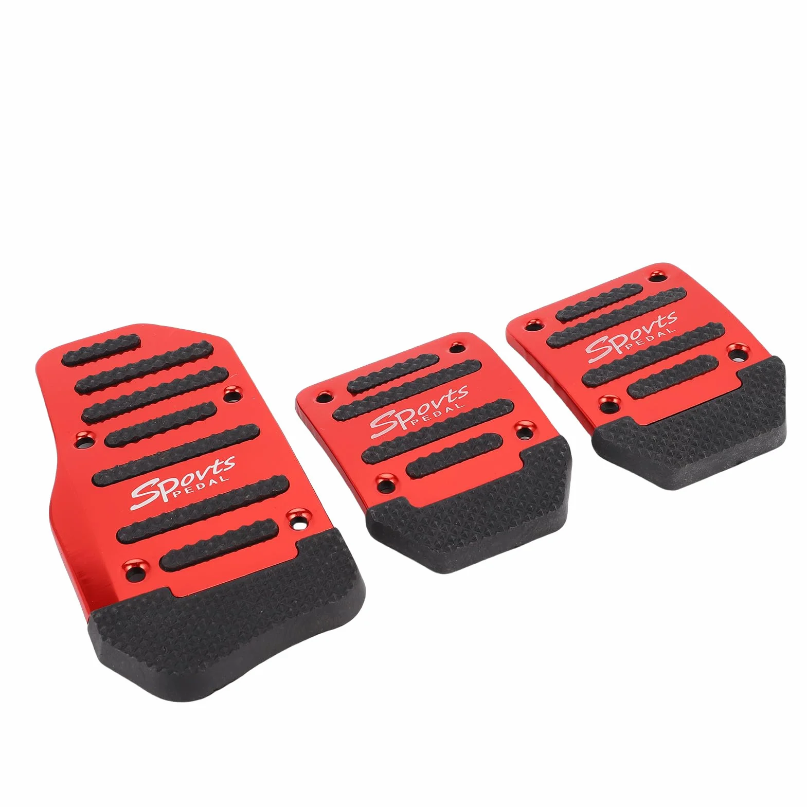 Walmeck Pedali Auto Lega Alluminio Antiscivolo Frizione Freno Gas Universale Manuale