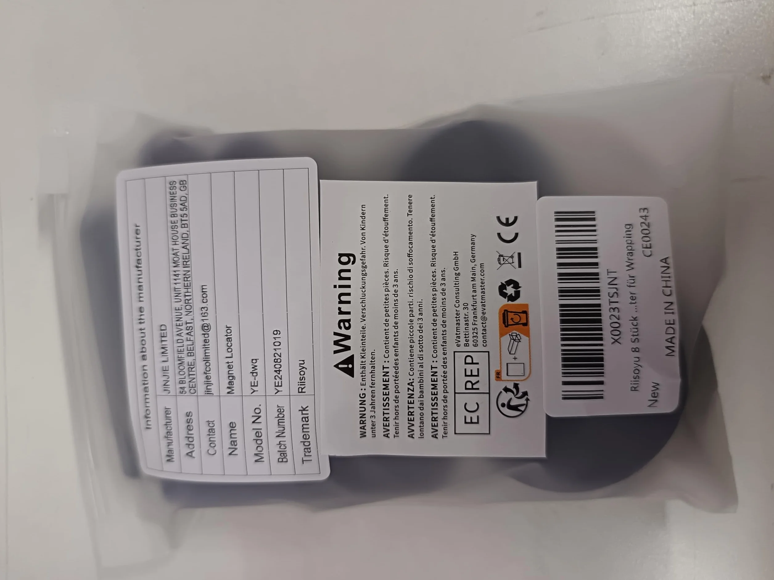 Magneti per Car Wrapping 8 Pezzi, Supporto Magnetico Nero