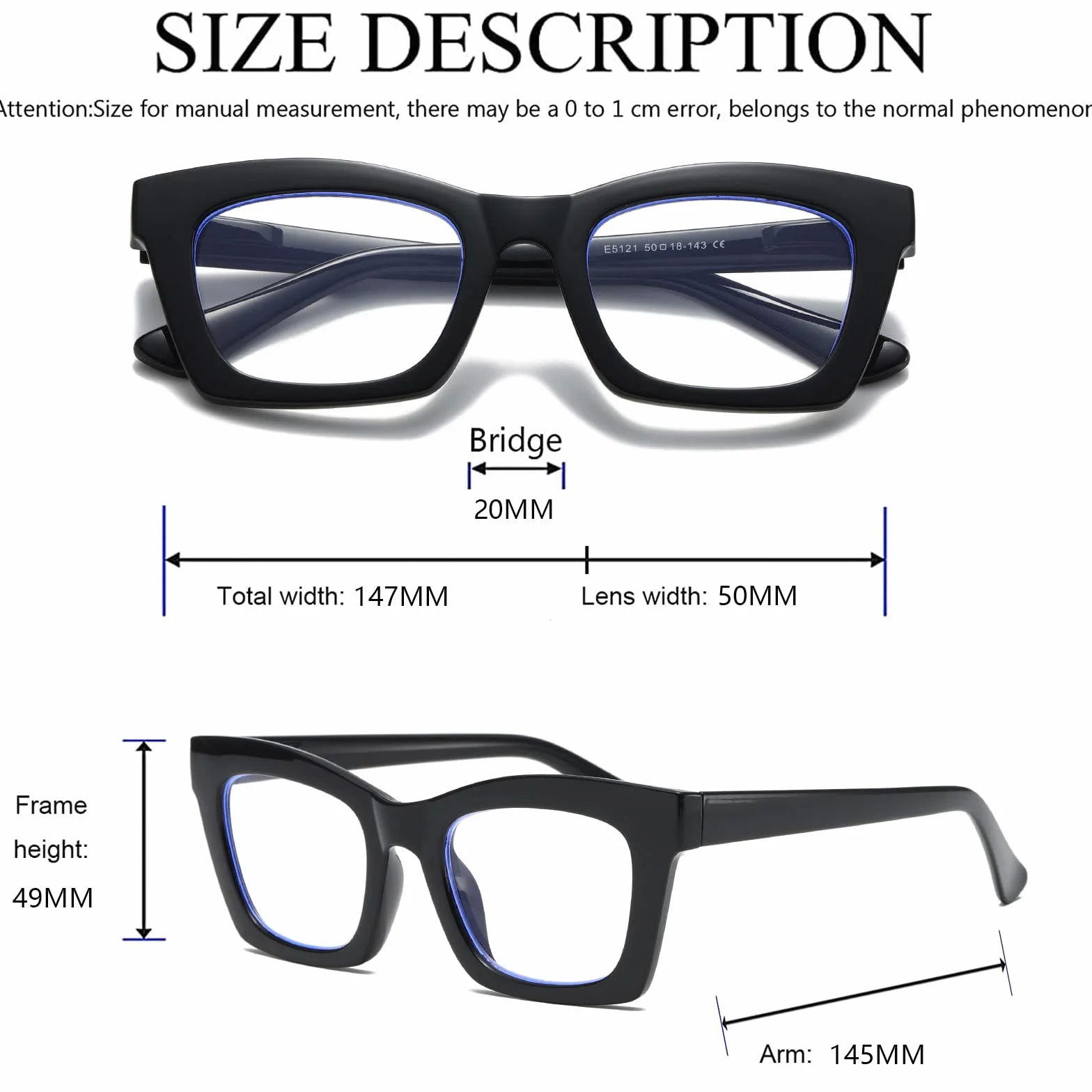 Hubeye Okulary do czytania dla kobiet Retro Moda z zawiasem sprężynowym Okulary antyniebieskie światło (Czarny+Zielony, 2.50)