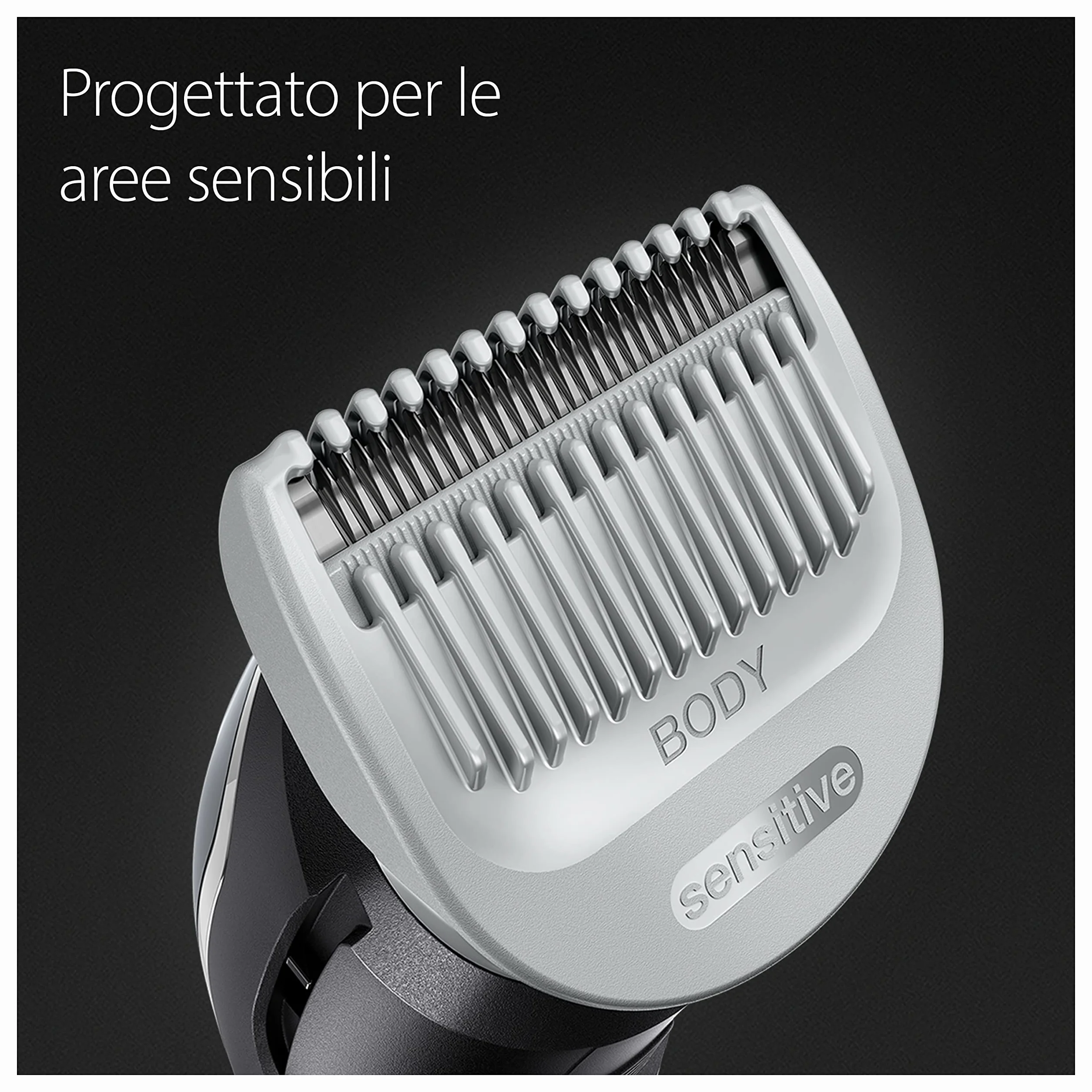 Braun Serie 5 Rasoio Elettrico Corpo Uomo Impermeabile BG5340, 100 Min Autonomia, Pettini 3-11 mm, Tecnologia SkinShield