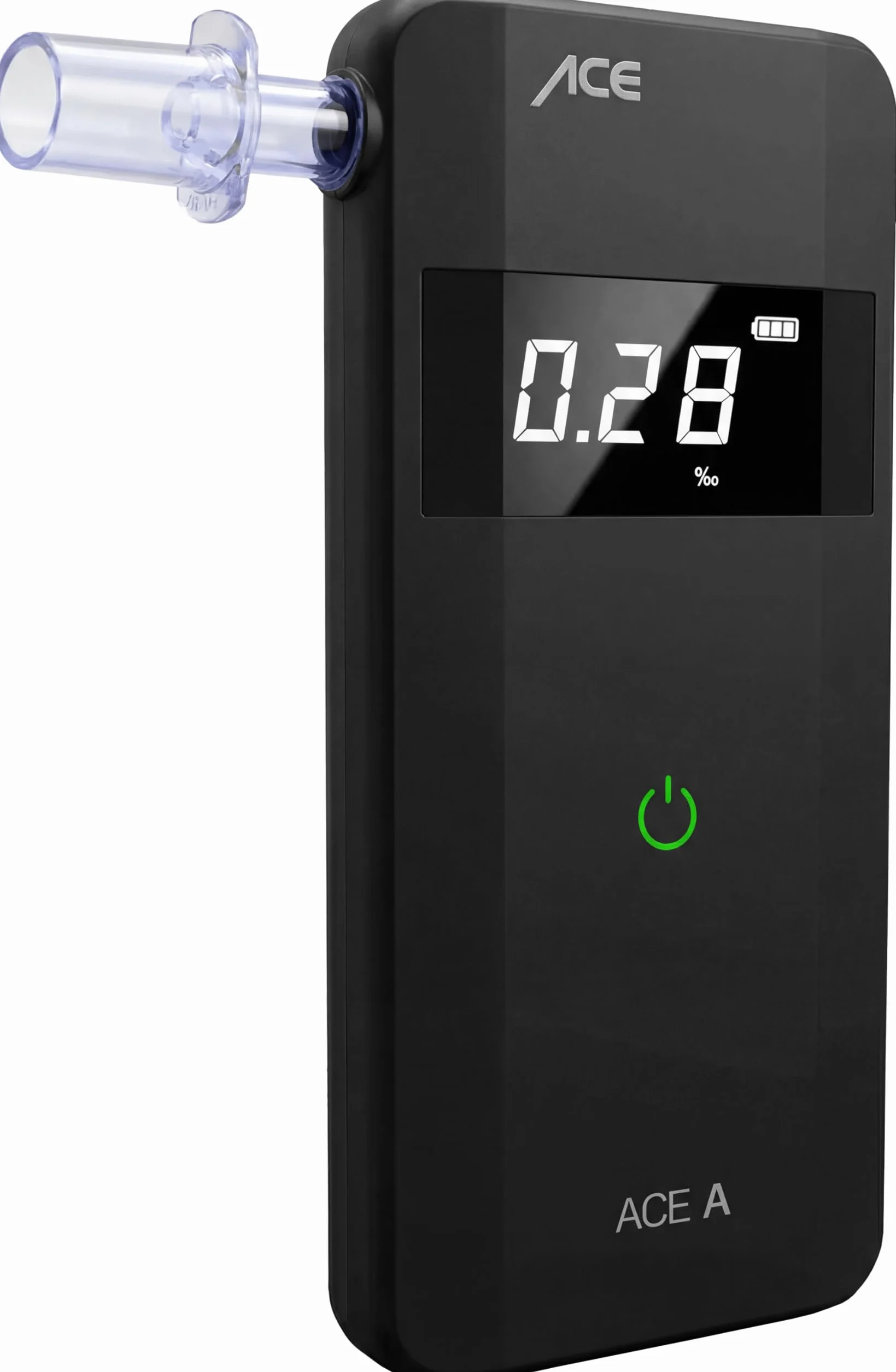 ACE A Alkotester - cyfrowy alkomat z czujnikiem elektrochemicznym, 1 przycisk