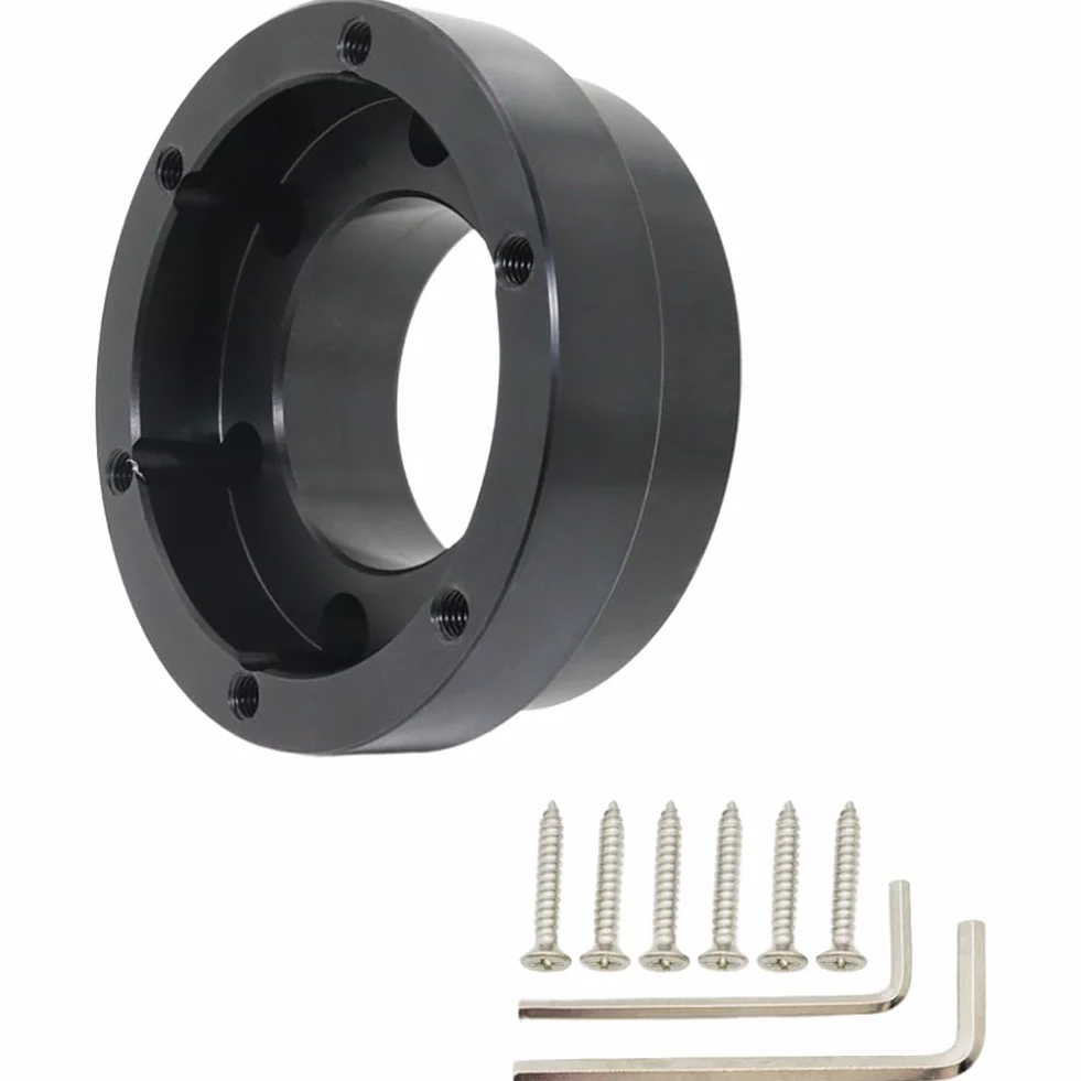Adattatore volante per Logitech G29 G920 G923 70 mm foro centrale alluminio mozzo nero