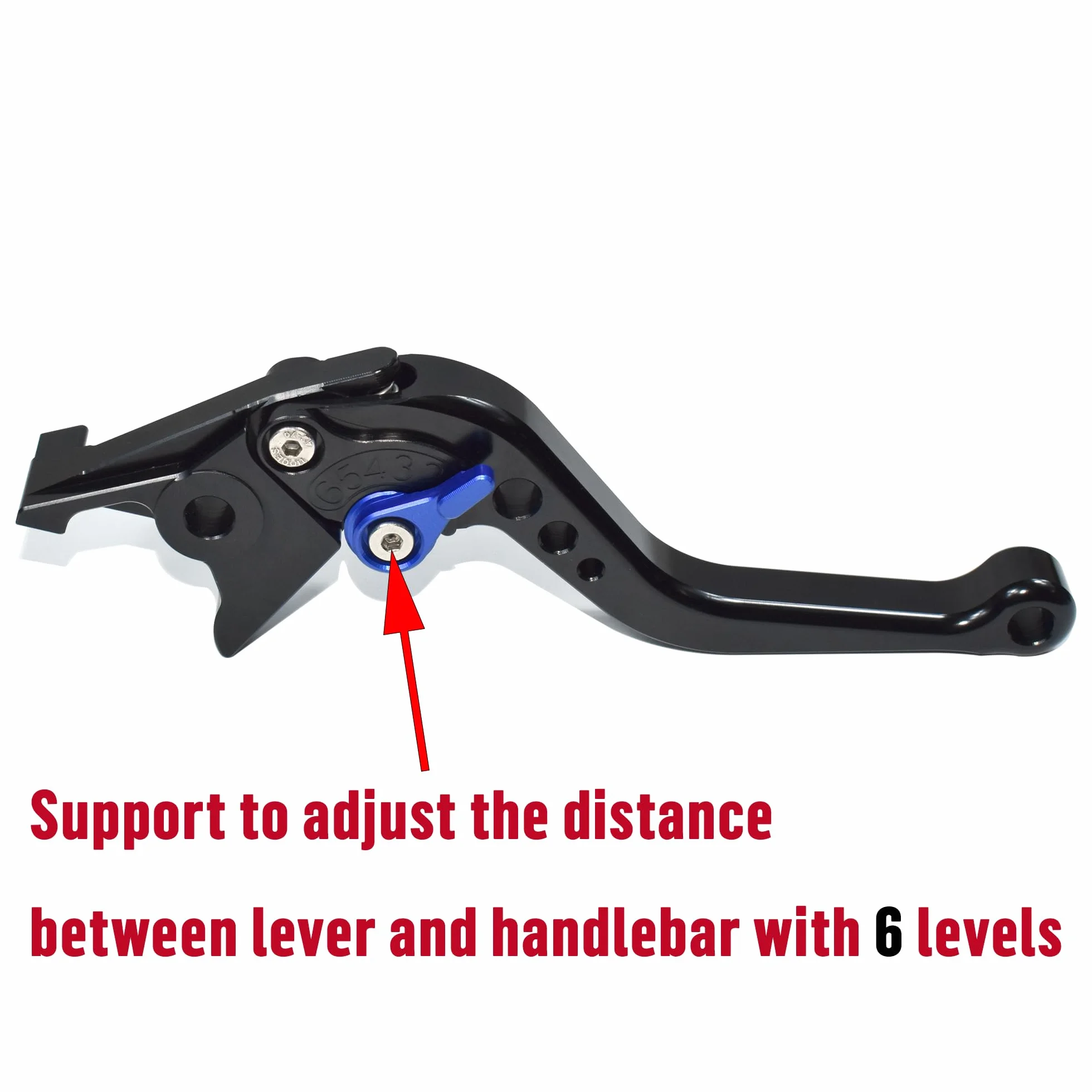 Leva freno corta Leva frizione compatibile con YAMAHA Fazer FZ-1 FZ-8 FZ-6 FZ-6R FZS600, Realizzato in lega di alluminio CNC (Black)