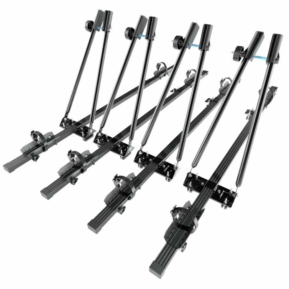 Mossa 4X Portabici da Tetto, Portabiciclette con Barra in Acciaio