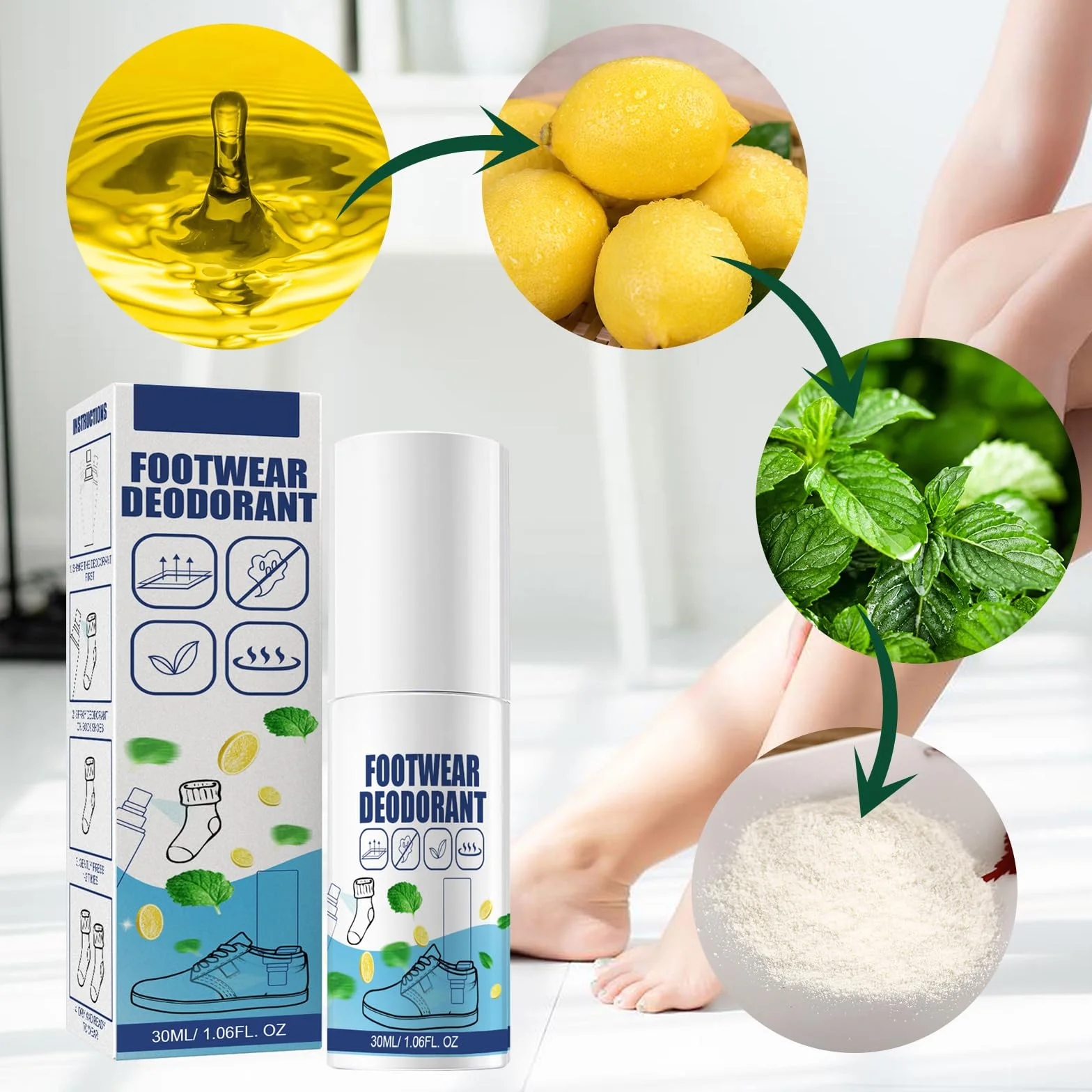 Deodorante Spray Antiodore Per Scarpe Elimina Odore Extra Forte