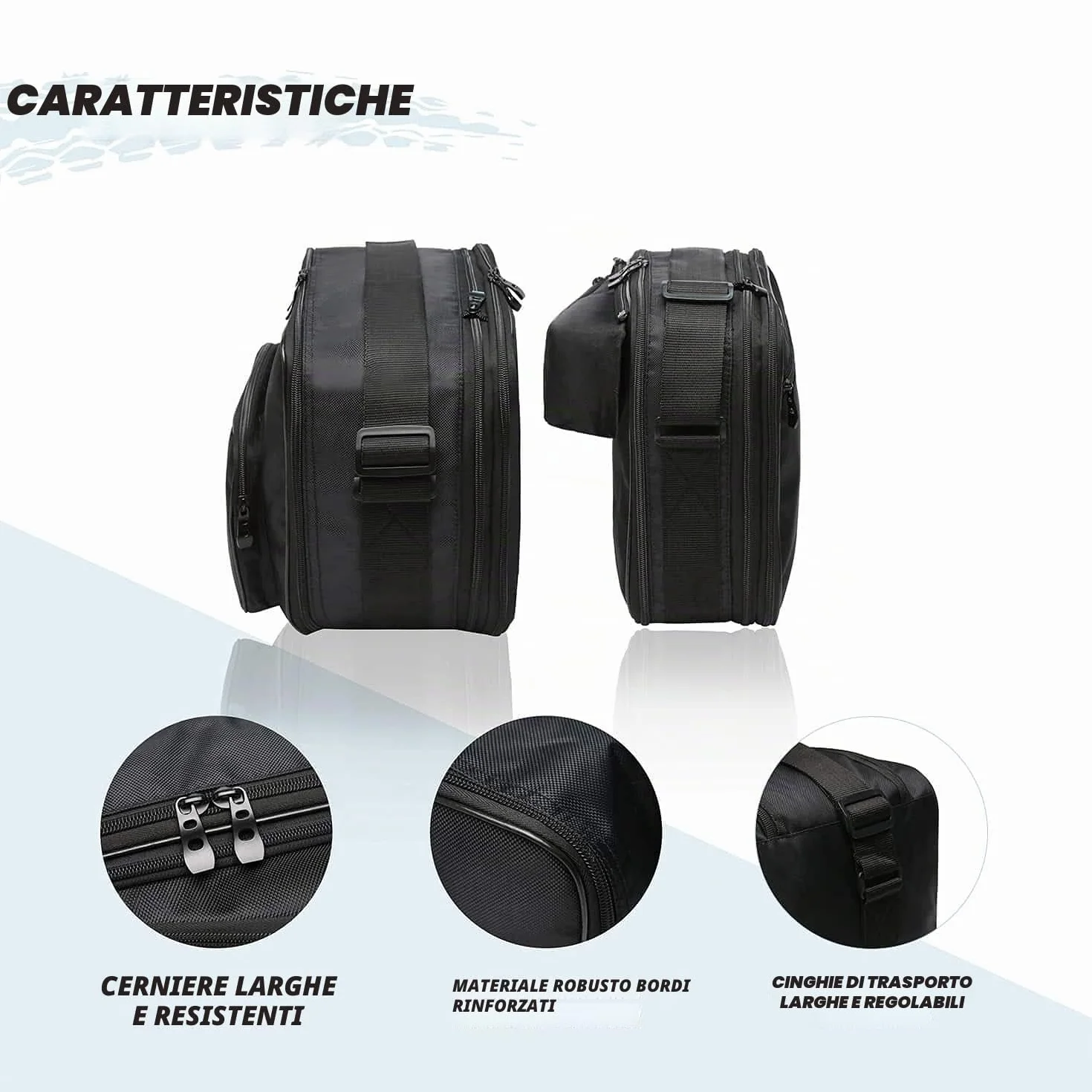 Getmore Parts Borse interne per valigie laterali moto (Vario) adatte BMW R1250GS, R1200GS, F850GS, F750GS | dal 2013 | accessori da viaggio in moto