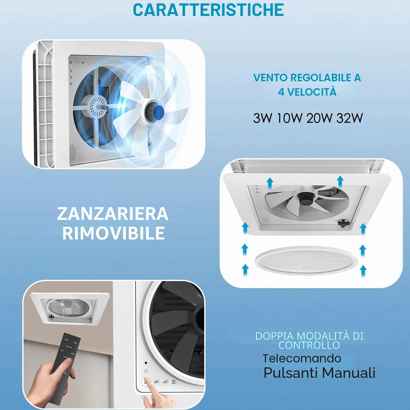 2012 Air Max Ventilatore Da Tetto Camping Car Elettrico Ultra basso rumore Ventilazione RV permanente Ventola di Estrazione Reversibile 12V con 14" copertura UV Traslucente