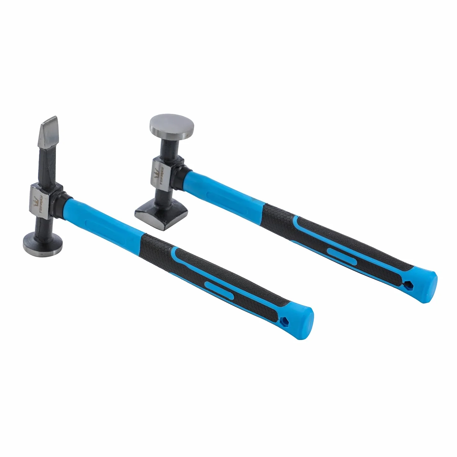 TOPWAY Set di 6 attrezzi professionali per riparazione ammaccature, manico in fibra di vetro, martello, carrelli, per la rimozione di ammaccature e carrozzeria, modello 454231