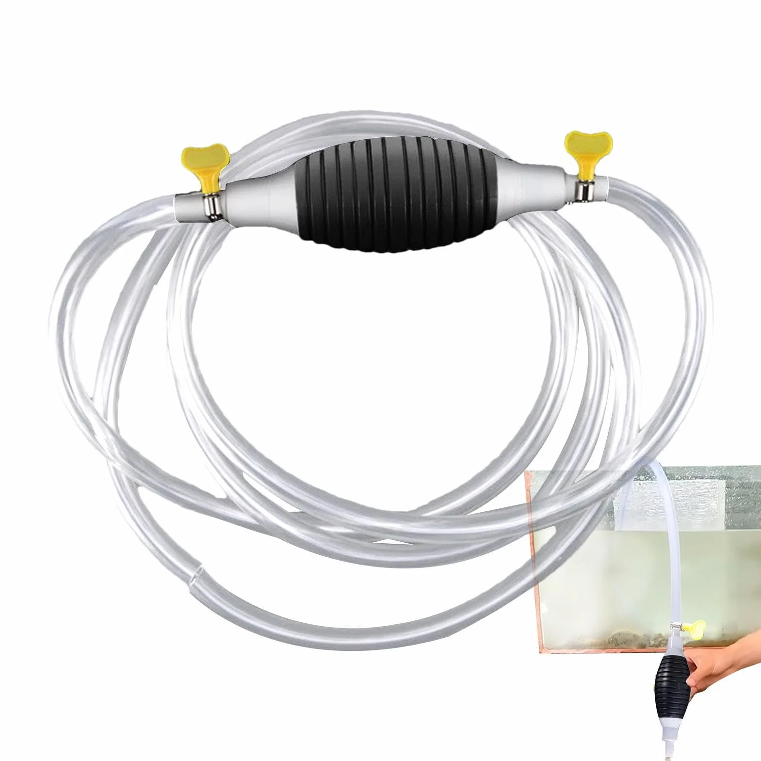 Pompa A Sifone Per Olio – Sifone Manuale Portatile | Pompa Manuale Per Per Liquidi | Kit Tubo Flessibile Multifunzionale | Tubo Di Trasferimento Fluido Per Gas Combustibile Resistente Al Calor
