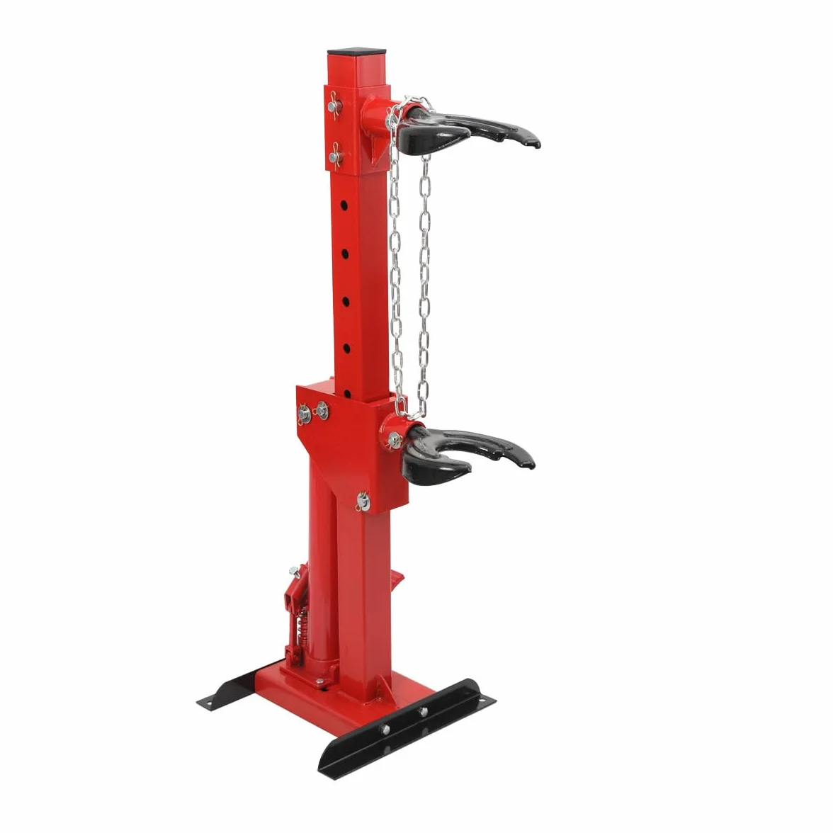 Compressore a Molla Cilindro Idraulico per Auto, SUV, Camion Leggeri, capacità Fino a 3 Tonnellate, Altezza Regolabile (495-820mm), Design con Pedale, Tenditore Idraulico Sicuro e Stabile