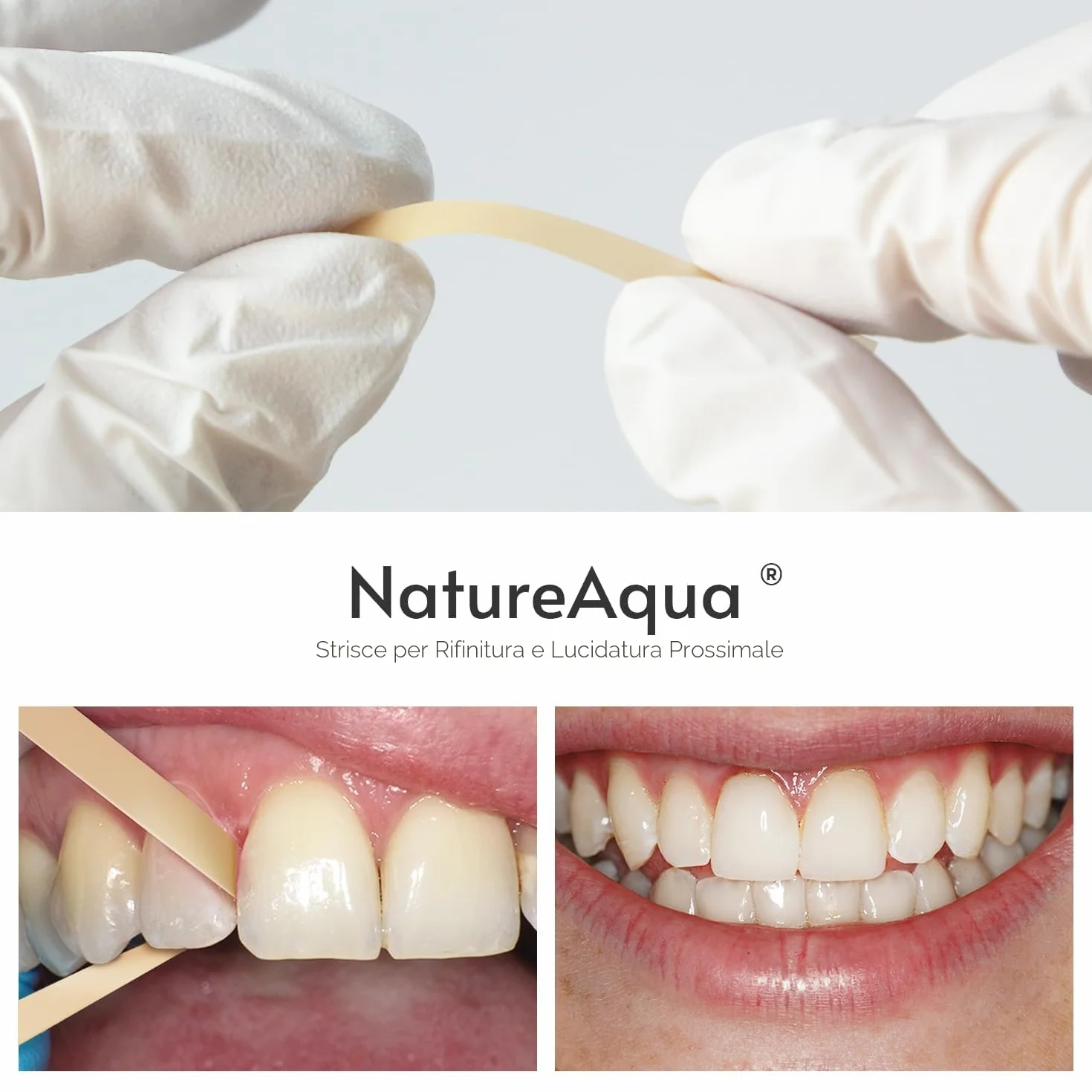 NatureAqua Carta abrasiva per denti strisce lucidatura dentale ultra-fine 4 mm 6M/rotolo