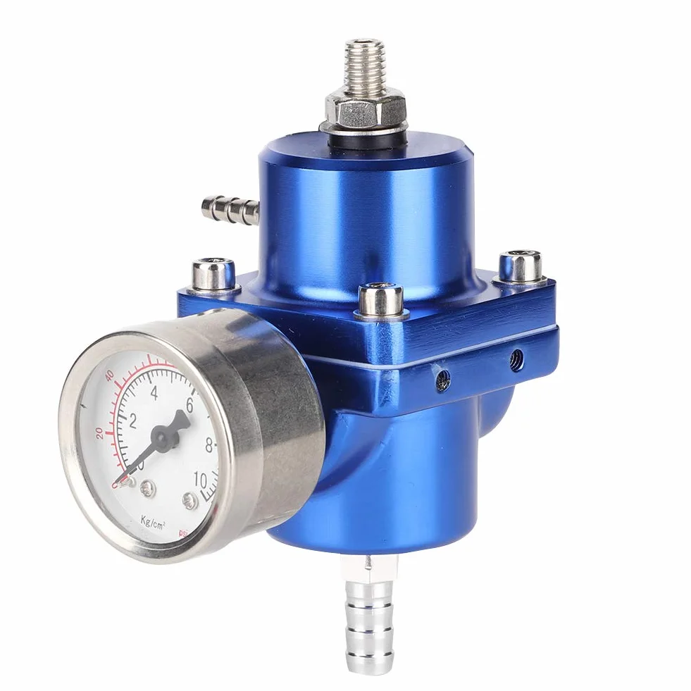 EBTOOLS per regolatore di pressione benzina per pompa di alimentazione elettrica regolatore di pressione del carburante regolabile, valvola regolatore di pressione del carburante universale in lega di