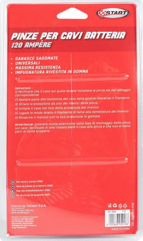 Start Set 2 Pinze Isolate per Cavi Batteria 120AH – Ideali per Auto, Camion e Veicoli Pesanti – Sicurezza Elettrica, Protezione da Cortocircuiti e Uso Facile