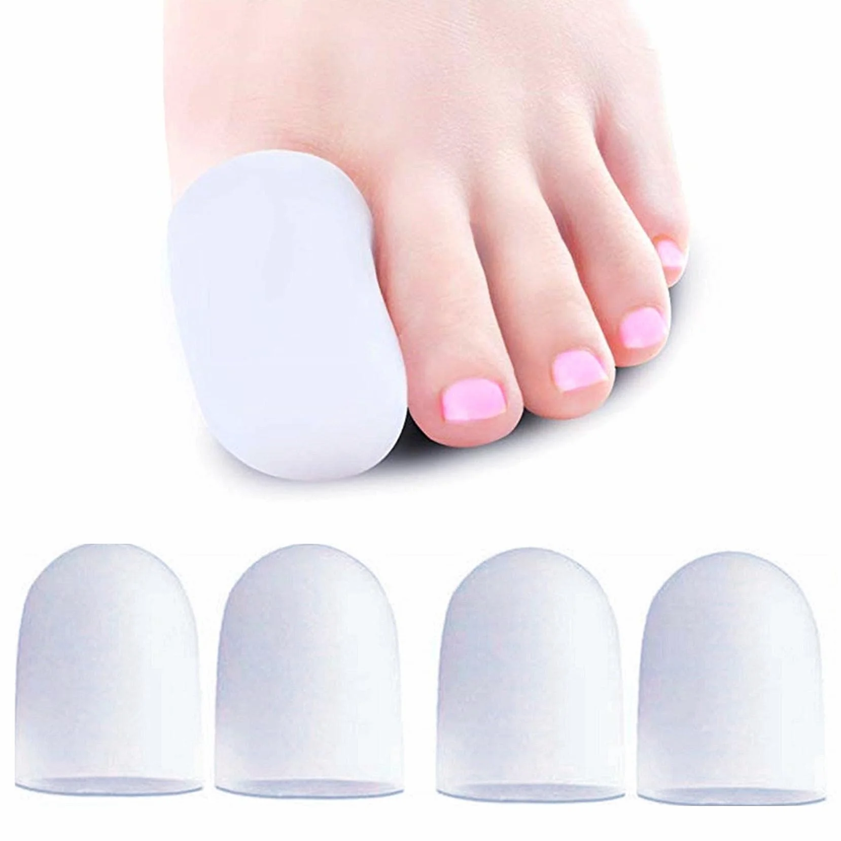Protezione copri Alluce in silicone 4 pezzi per calli vesciche unghie incarnite