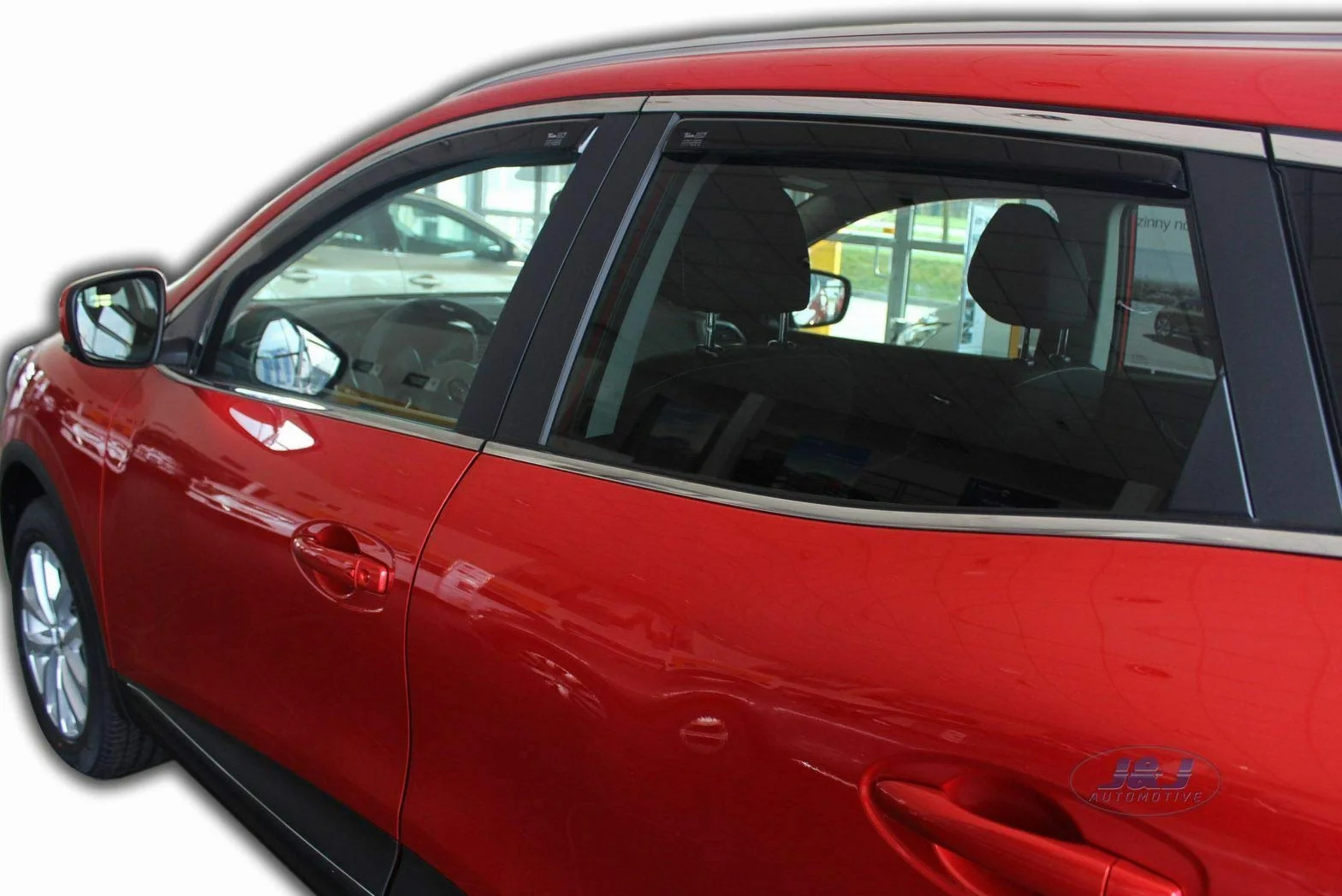 Deflettori d'Aria Heko per Renault Kadjar dal 2015, Set 4 Pezzi Nero Fumé