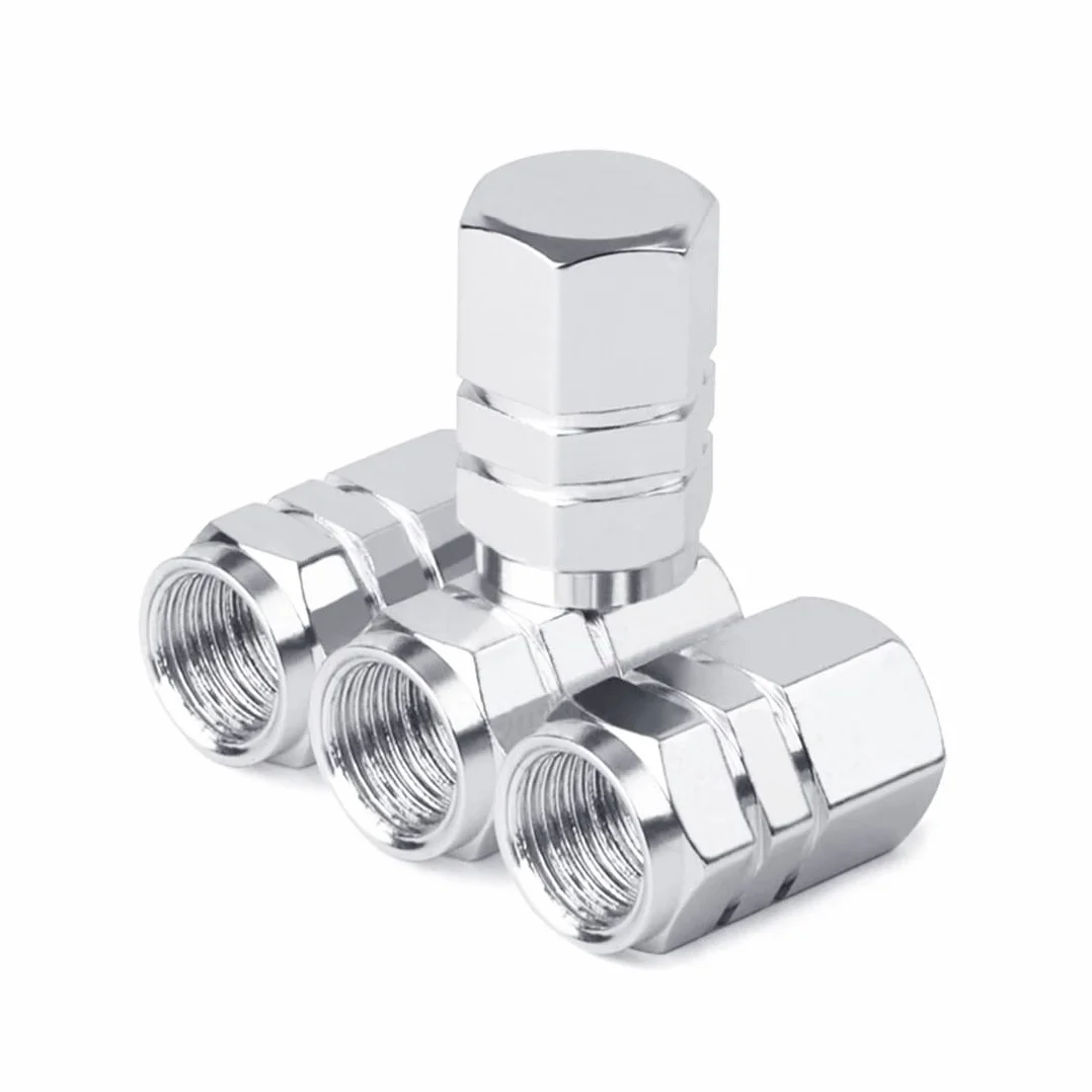 Tappi stelo valvola pneumatici in alluminio da 8 pezzi, tappi universali per valvole pneumatici Tappi parapolvere per auto Copri stelo pneumatici per motocicli, camion