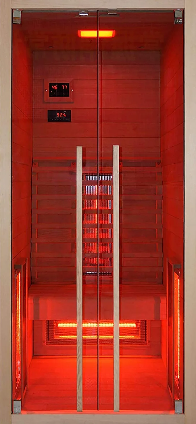 Sanotechnik RUBY 1 Cabina a infrarossi 1 persona, Lettore MP3 Bluetooth, LED 7 colori, 2 Altoparlanti, 4 Emettitori spettro completo
