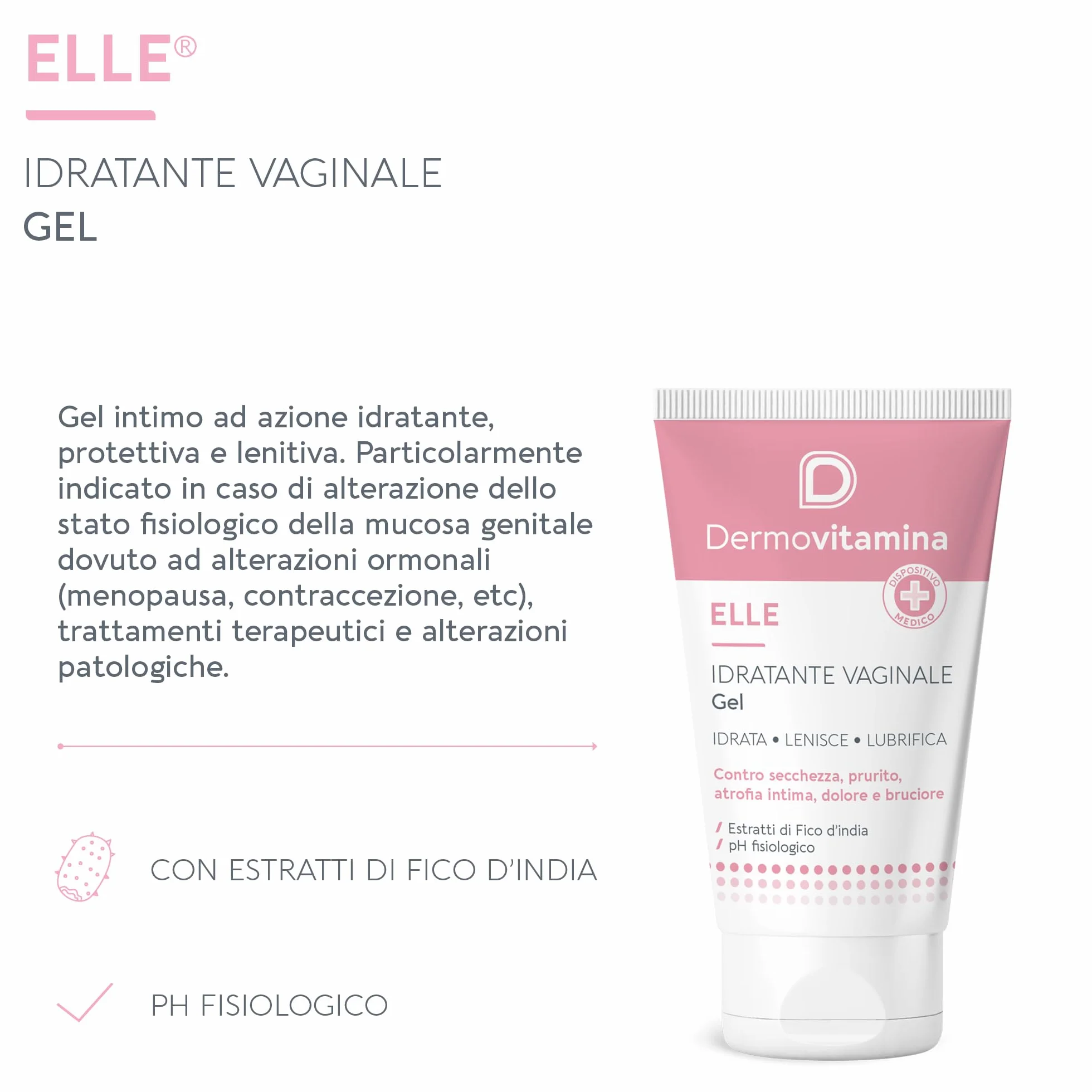 Dermovitamina Elle Gel Vaginale Idratante Igiene Intimo Donna 40 ml