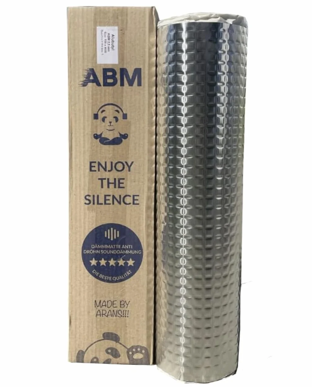 ABM Alubutyl 2 mm 50 cm x 400 cm 2 m² Tappetino Isolante Autoadesivo Anti-Drum per Auto