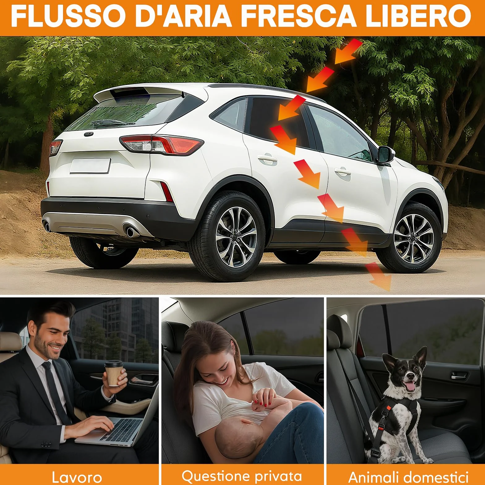 Kiiwah 2 Pezzi Tendine Parasole Auto Bambini, Parasole Auto Finestrini Block Protezione UV, Tende Oscuranti Vetri Auto per Finestrini Laterali, Universali Copri Finestrini Auto Protegge Bambini
