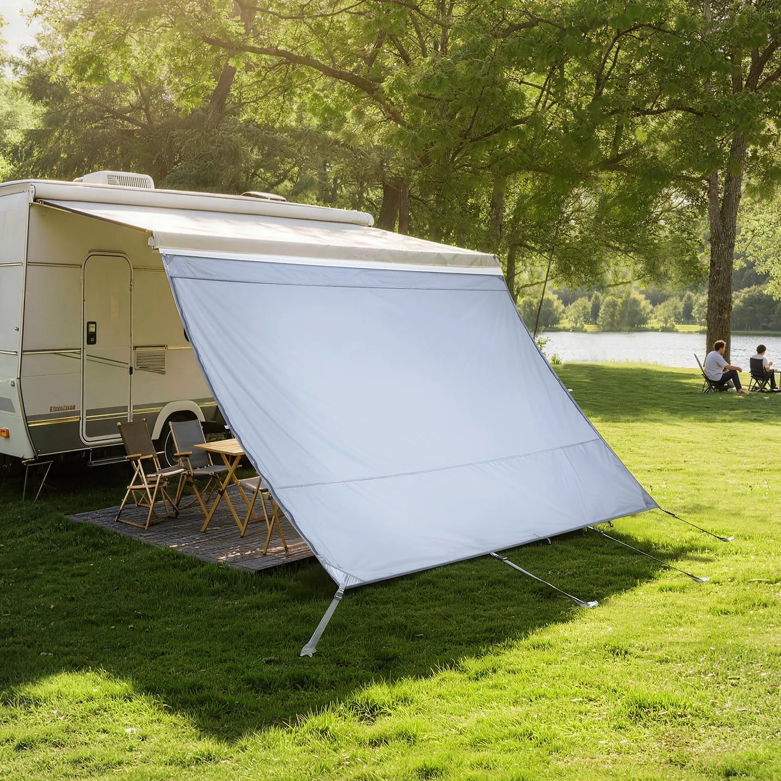 VEVOR Pannello Laterale Frangisole per Tenda da Sole 2 x 2,8 m, Parasole UV50+ per Camper Roulotte