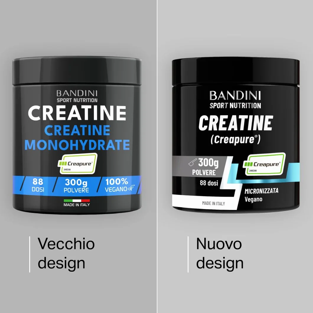 Bandini Creatina CREAPURE Monoidrata in Polvere Pura - Integratore per Sport e Pre Workout - 100% Vegan - 500g