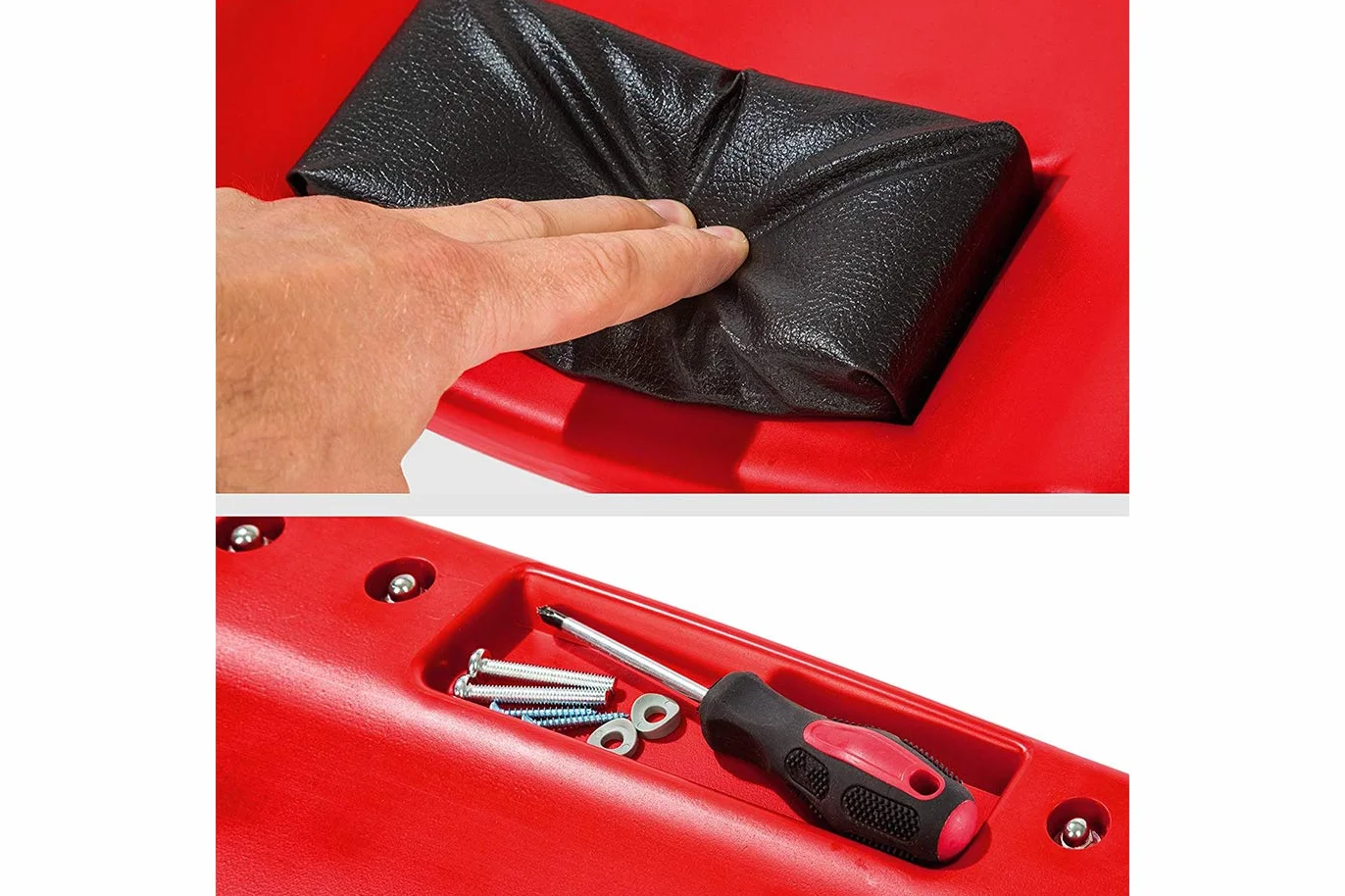 Carrello sottoauto per meccanico officina con poggia testa