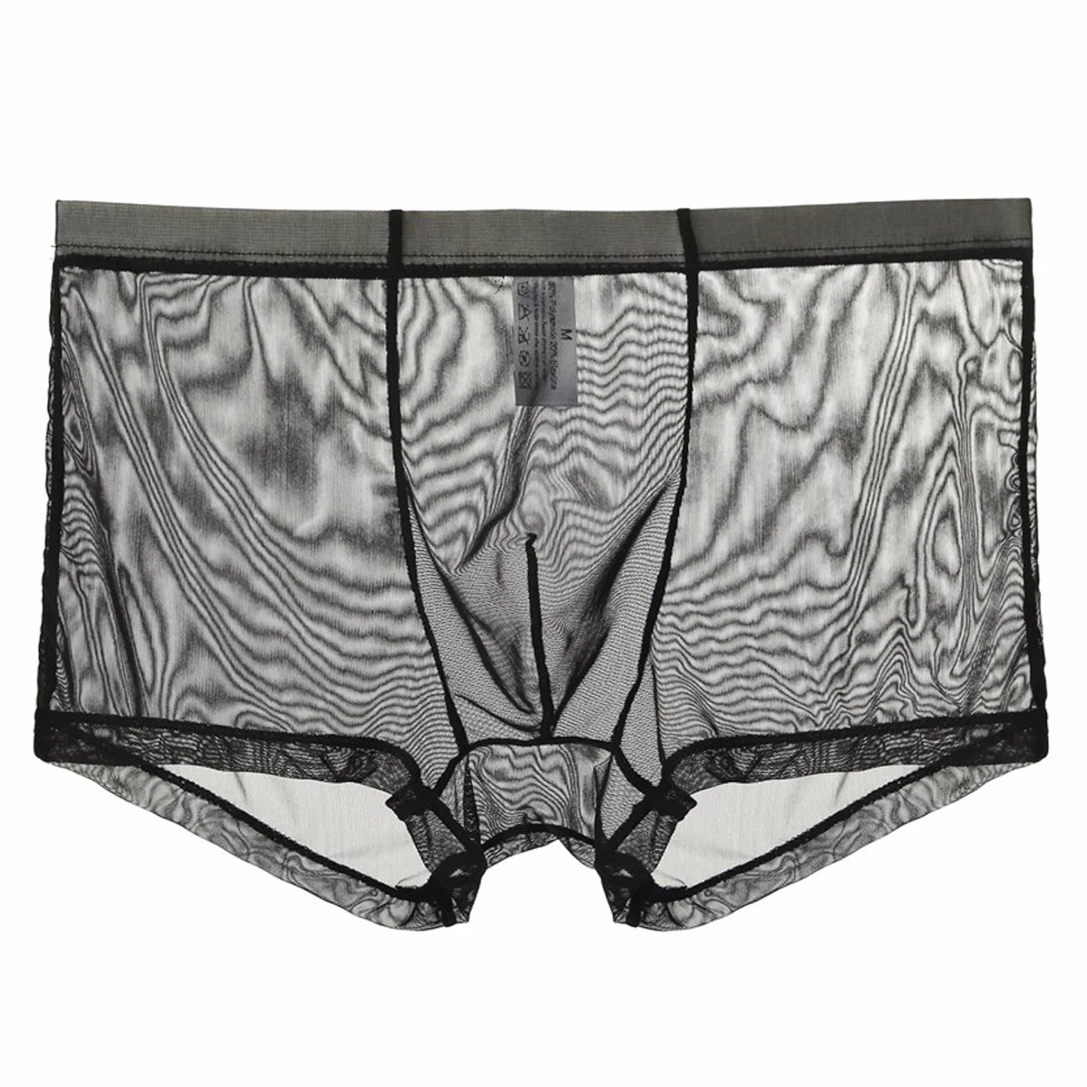 Biancheria intima sexy per uomo Sheer trasparente Mutande Lingerie Slip Boxe Pantaloncini elastici traspiranti