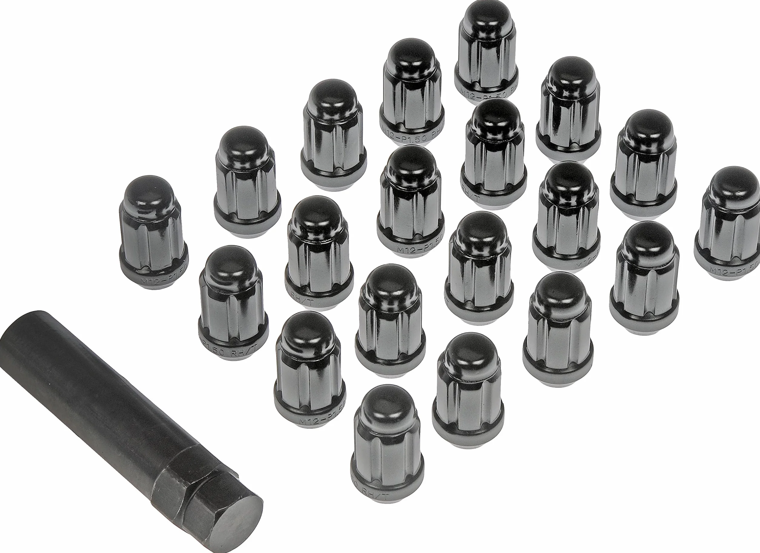 Dorman 711-356 Set di serrature scanalate cromate nere M12-1.50