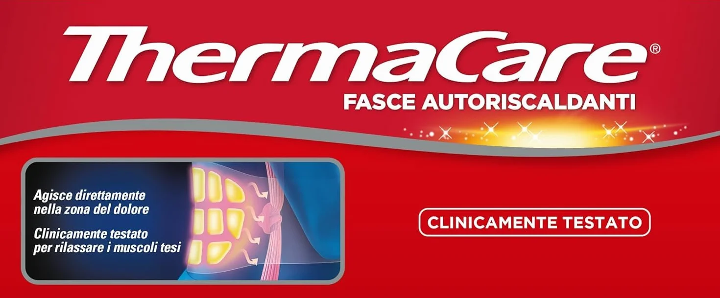 ThermaCare Schiena 4 Fasce Autoriscaldanti Monouso Calore Terapeutico Dolori Schiena 8 Ore