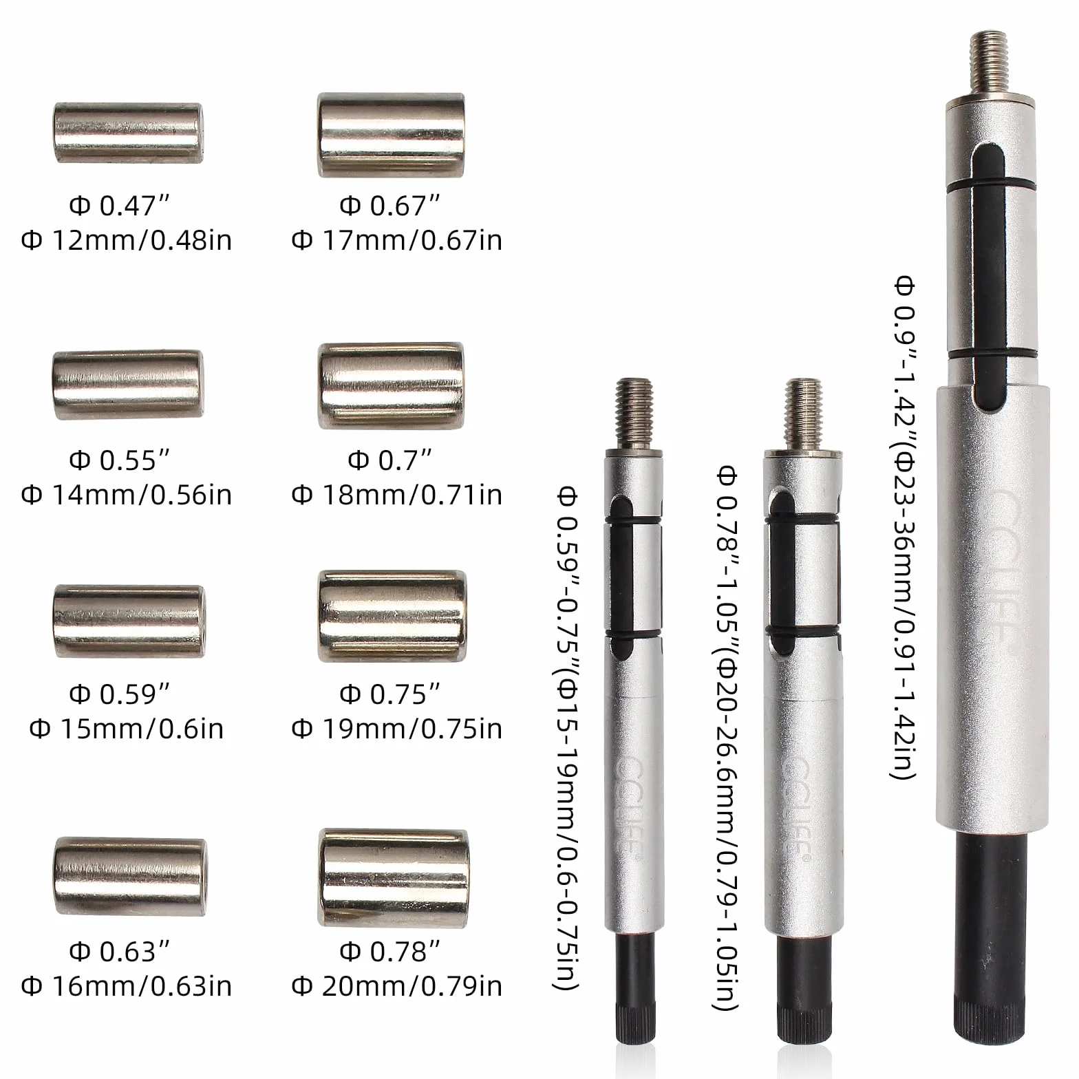 CCLIFE 11 Pezzi Strumento di Centraggio Frizione 12-20 mm per allineamento auto