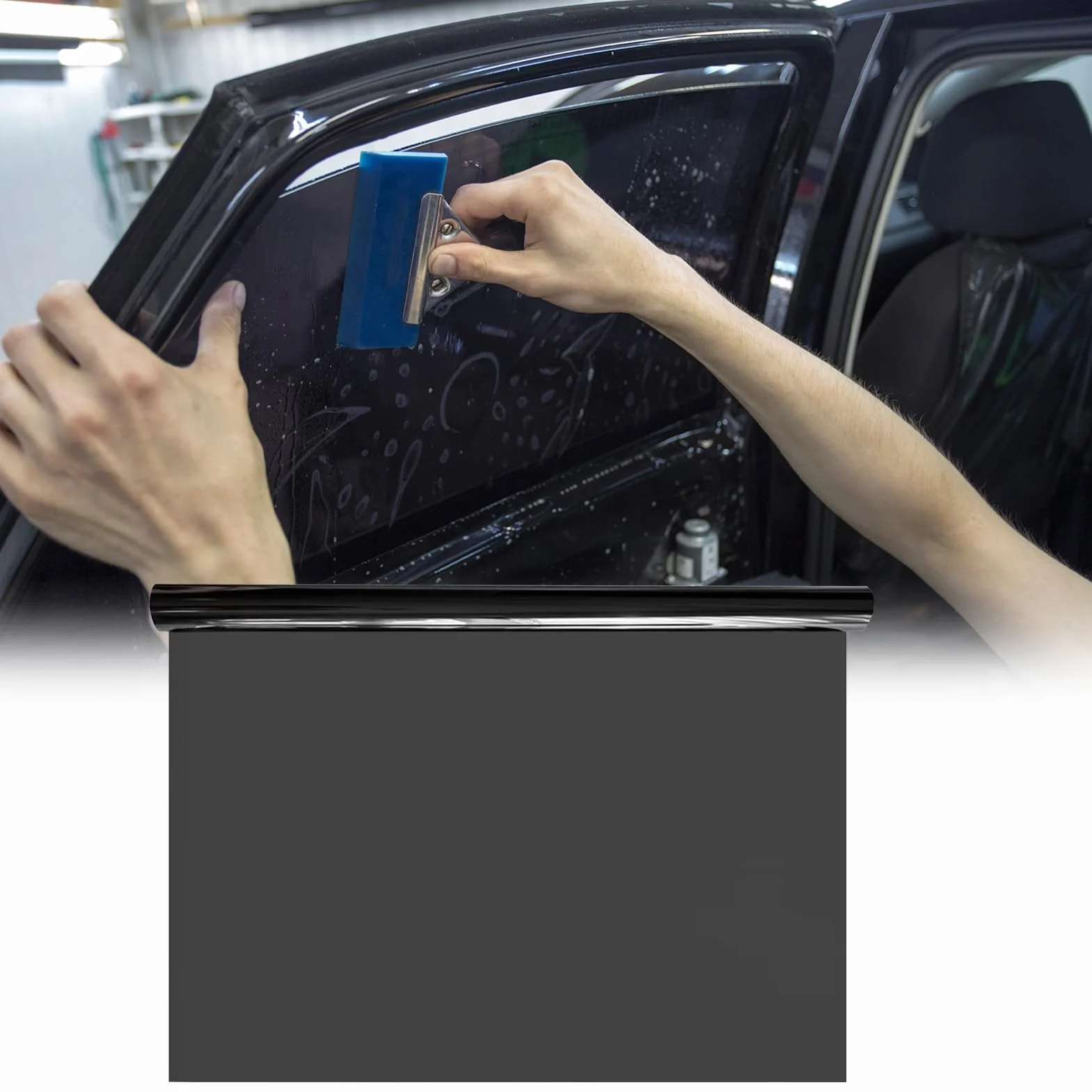 Pellicola Oscurante Per Auto - Pellicola Protettiva Oscurante Per Vetri Auto | Strumento di Protezione Solare Universale per Parabrezza di Furgone e Altri Veicoli