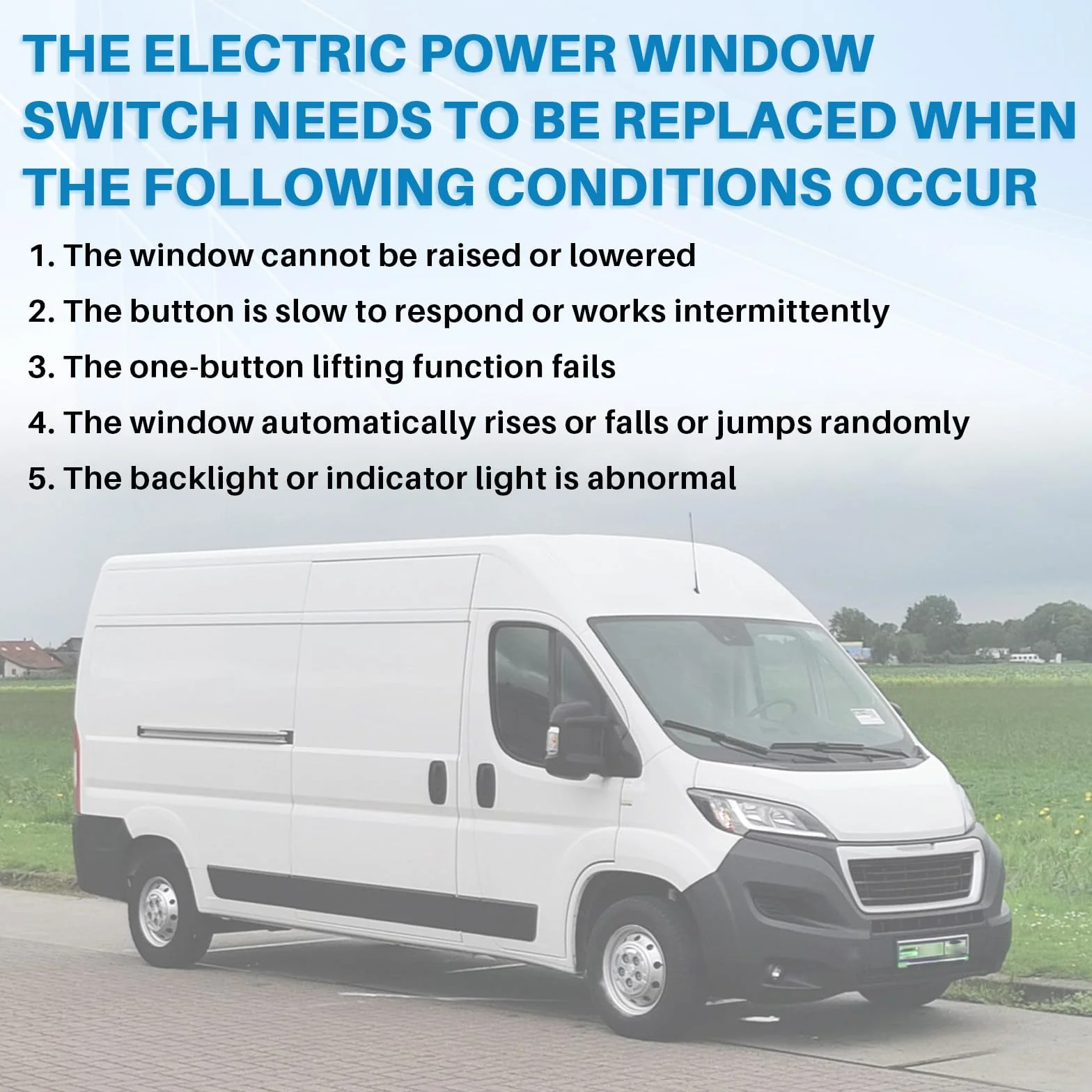 Interruttore per finestra elettrico per auto, interruttore alzacristalli auto, interruttore elettrico per finestra Power Window Switch di ricambio per Relay II Ducato III Boxer 2006, numero