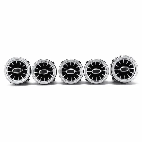 Naroote Kit di Ventilazione per Turbina LED 64 Colori C Classe GLC W205 2019-2021 ABS+PC 5 Pezzi