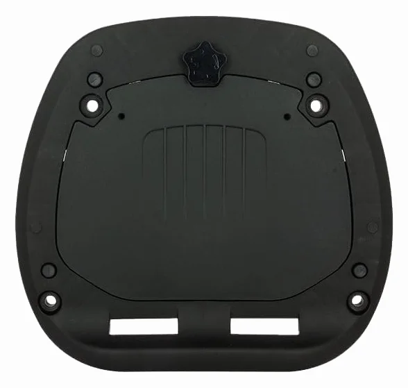 BAULETTO 52L NERO OPACO E CARBON 58X45X32,5CM CON PIASTRA FISSA E SCHIENALINO